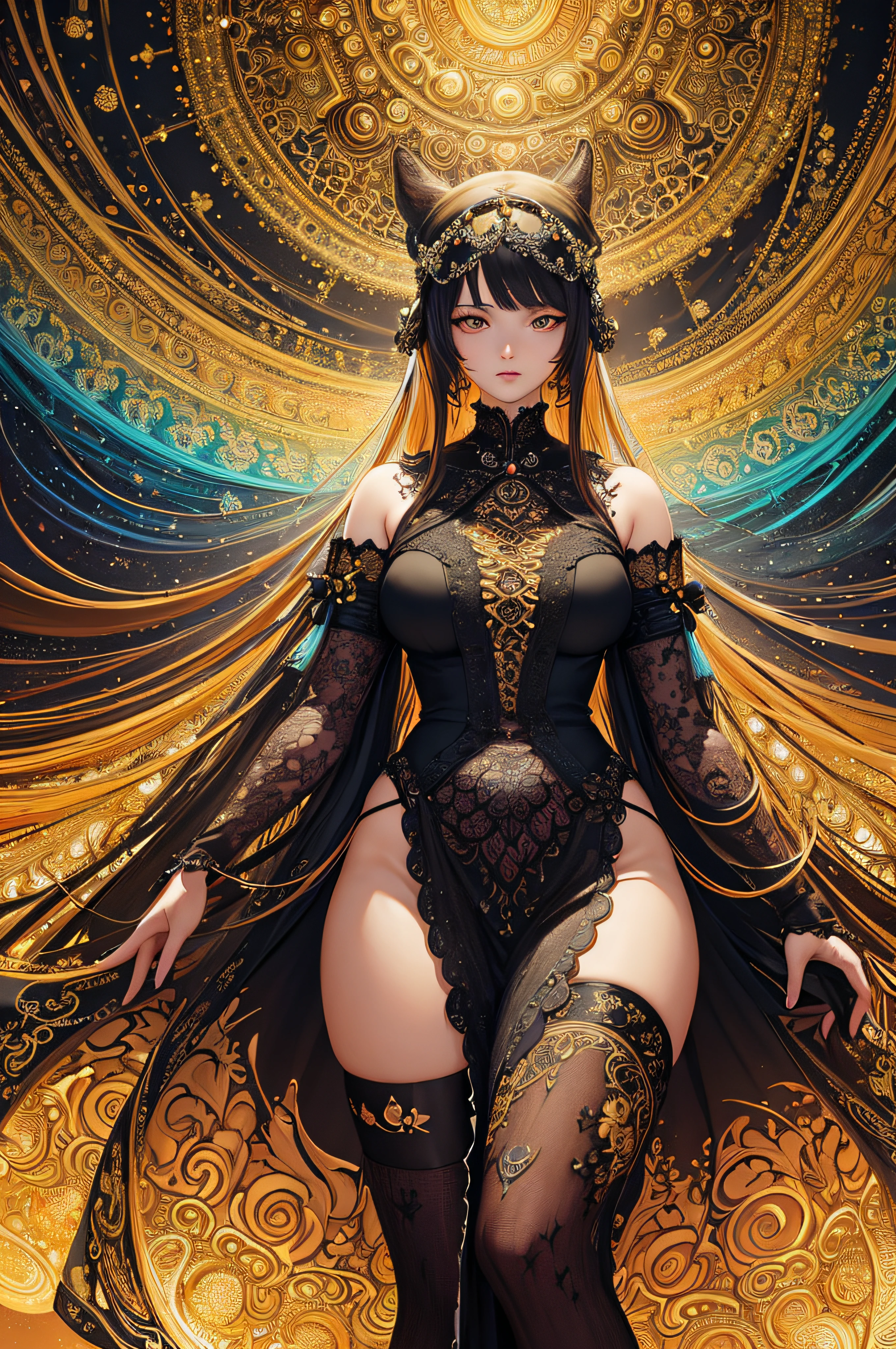 (masterpiece, top quality, best quality, official art, beautiful and aesthetic:1.2), (1girl), extreme detailed,(fractal art:1.3),colorful,highest detailed