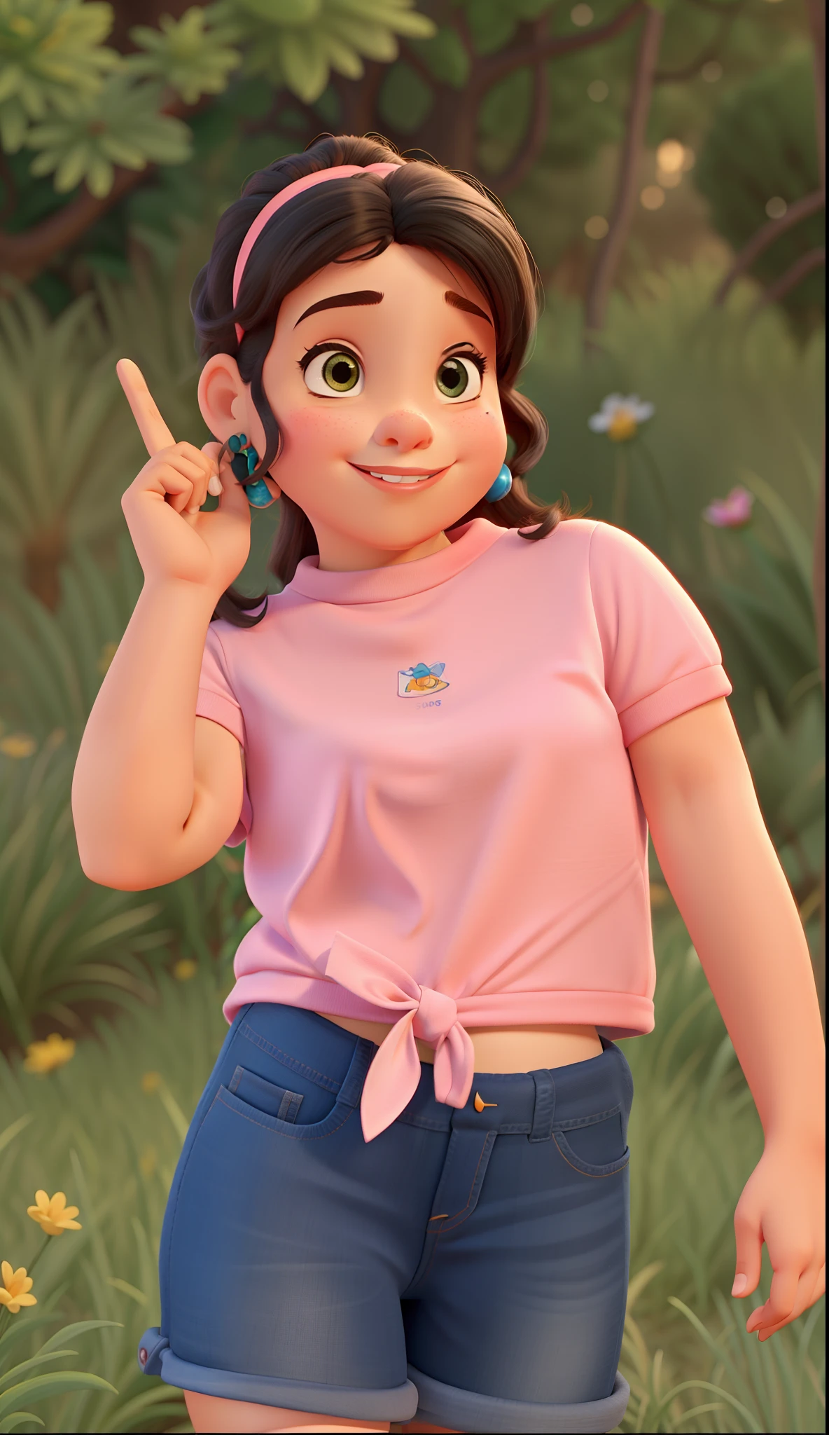 Menina estilo disney pixar, alta qualidade, melhor qualidade