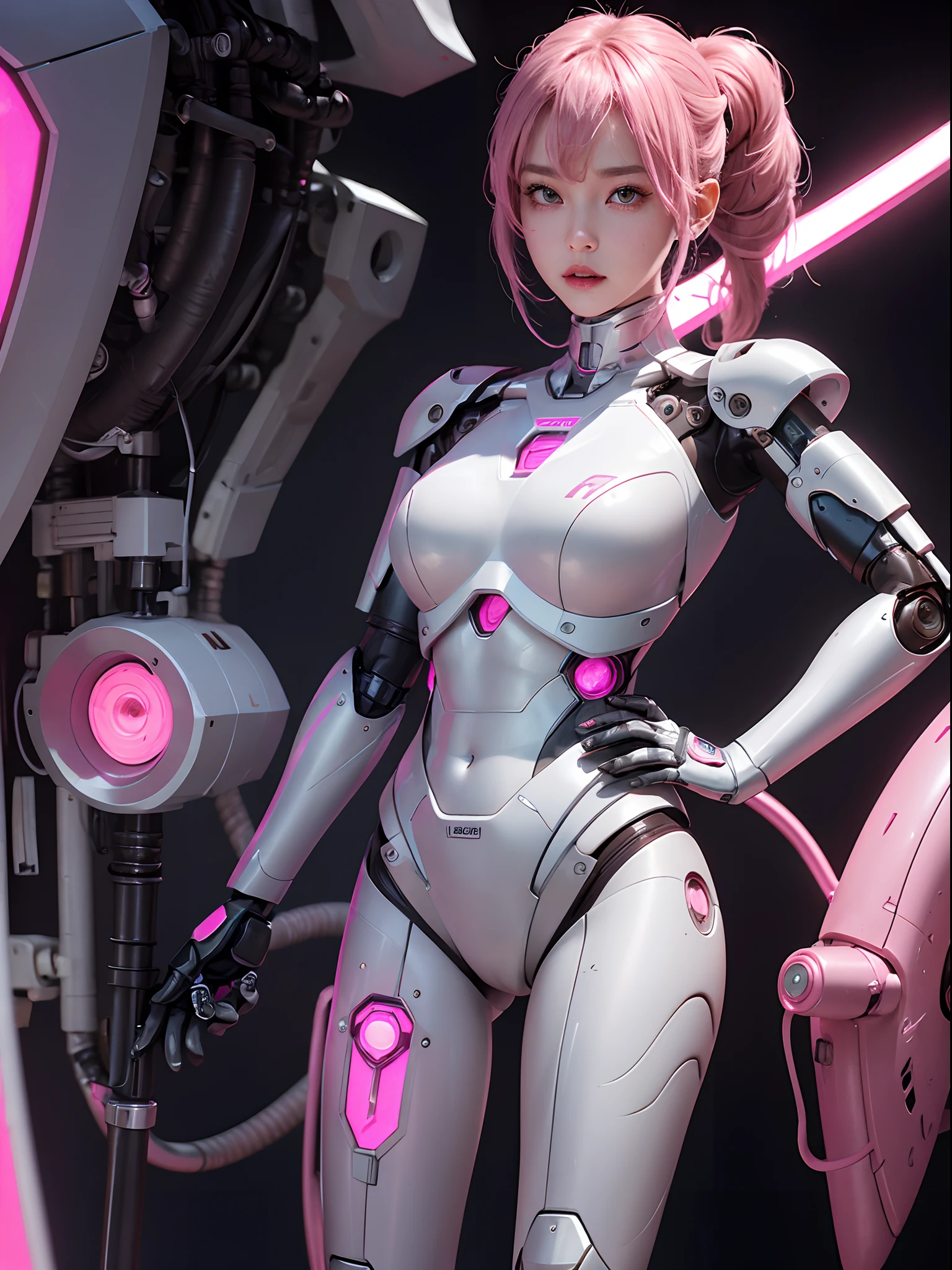 Textured skin, Super Detail, high details, High quality, Best Quality, hight resolution, 1080p, hard disk, Beautiful,(Arcee),beautiful cyborg woman,Mecha Cyborg Girl,Battle Mode,Girl with a Mecha Body,She wears a futuristic Transformers mech,Female Warrior,fully body photo