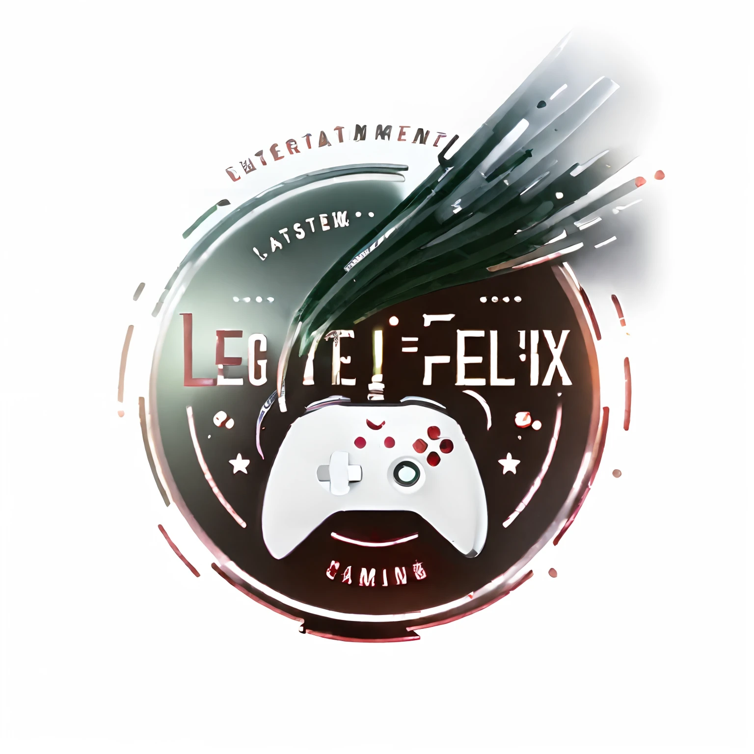 (Christmas elements), (Christmas lights wrapped around the circle), (Christmas tree in the background with the north star), (Christmas presents behind the Xbox controller)