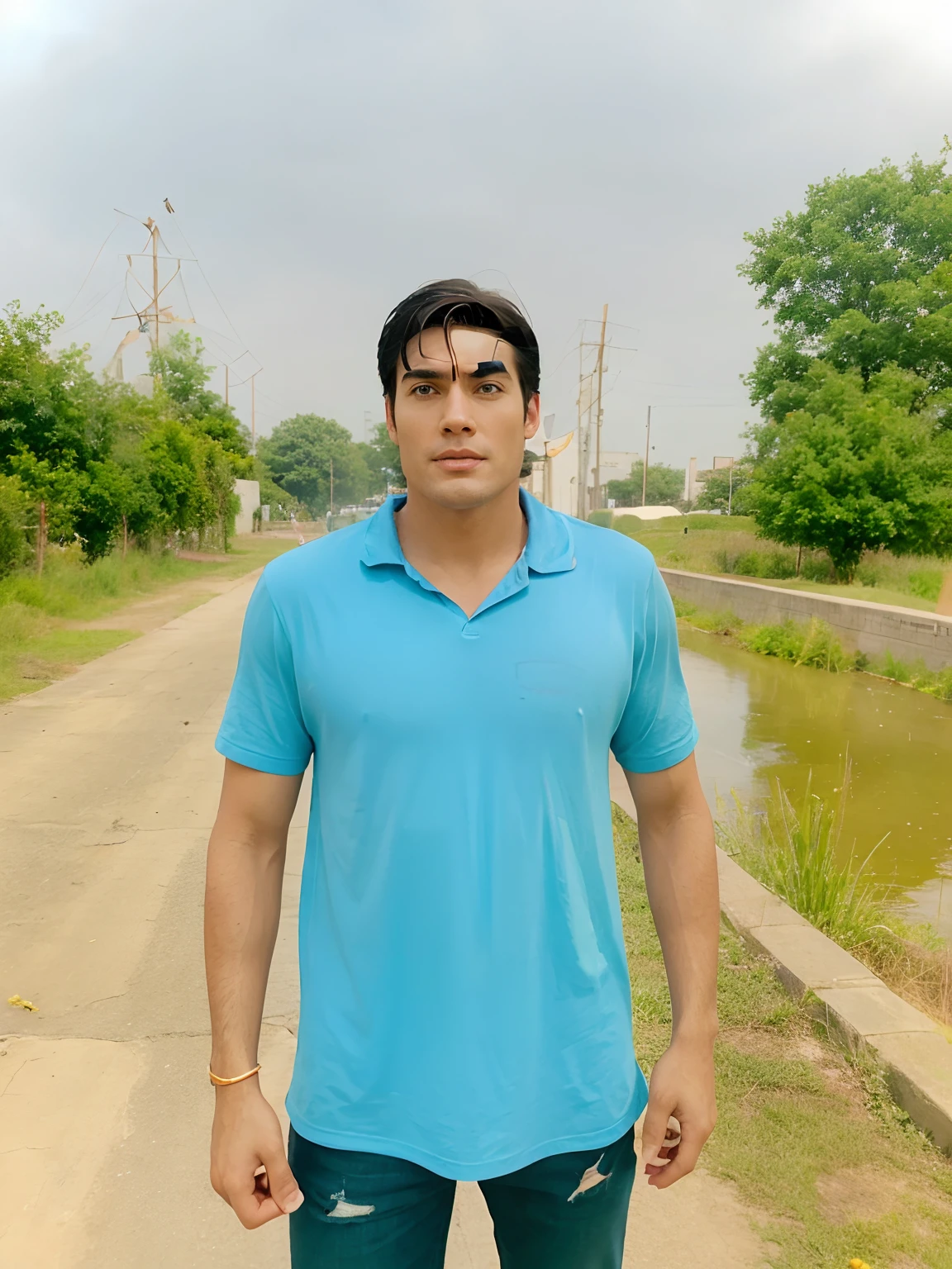 Superman with reail face
