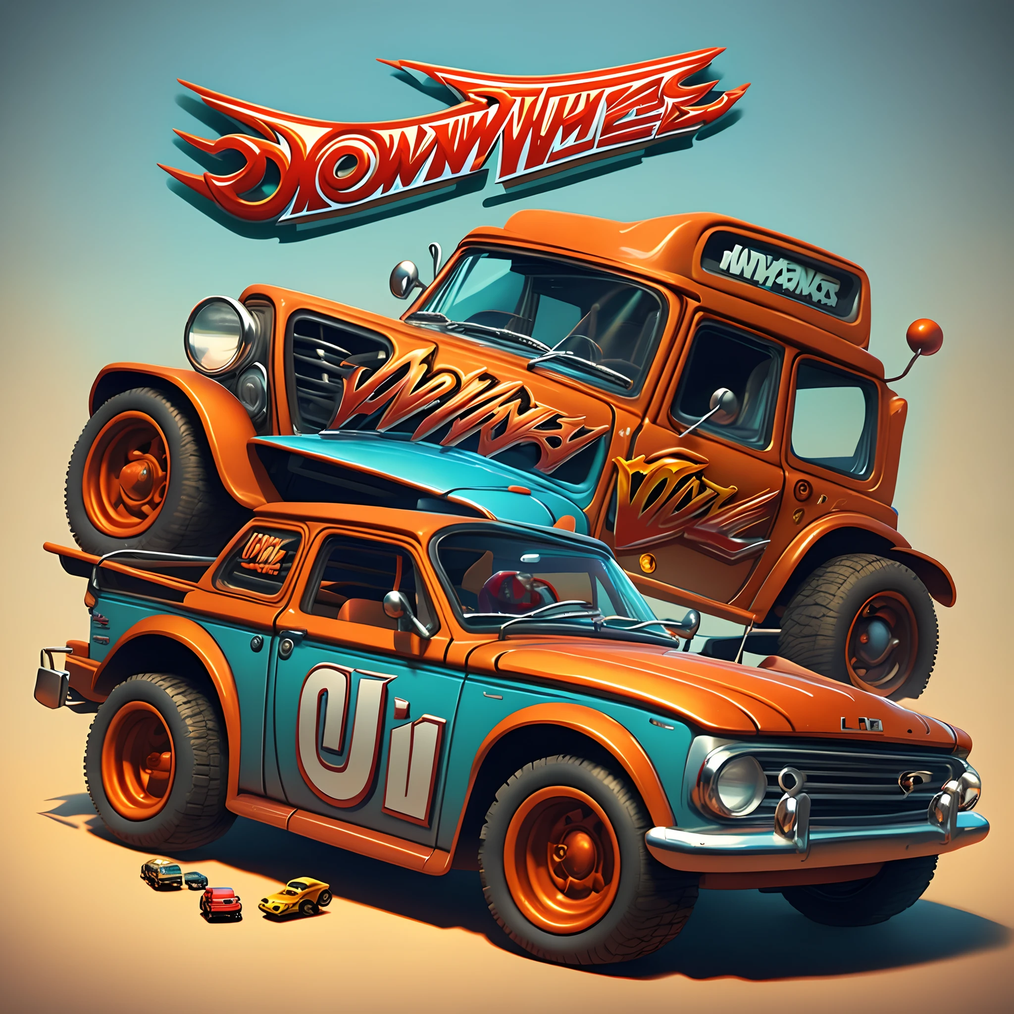 Criar um logotipo da hotwheels em pixar