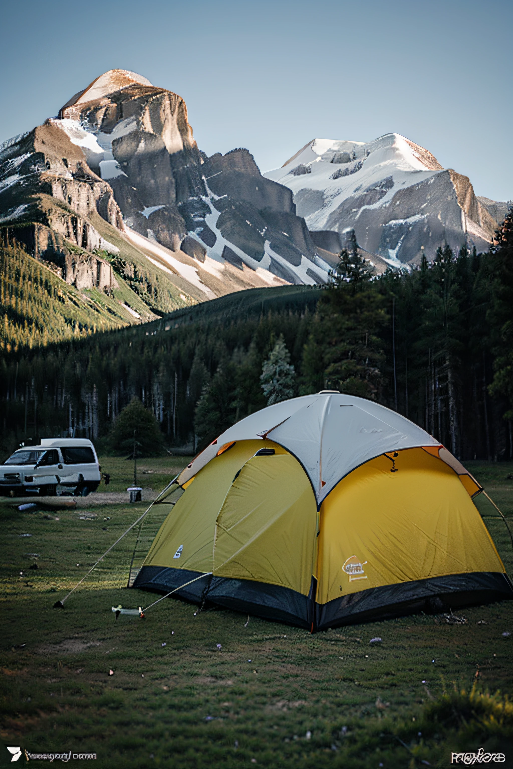logo design of camping and sport equipment landscape