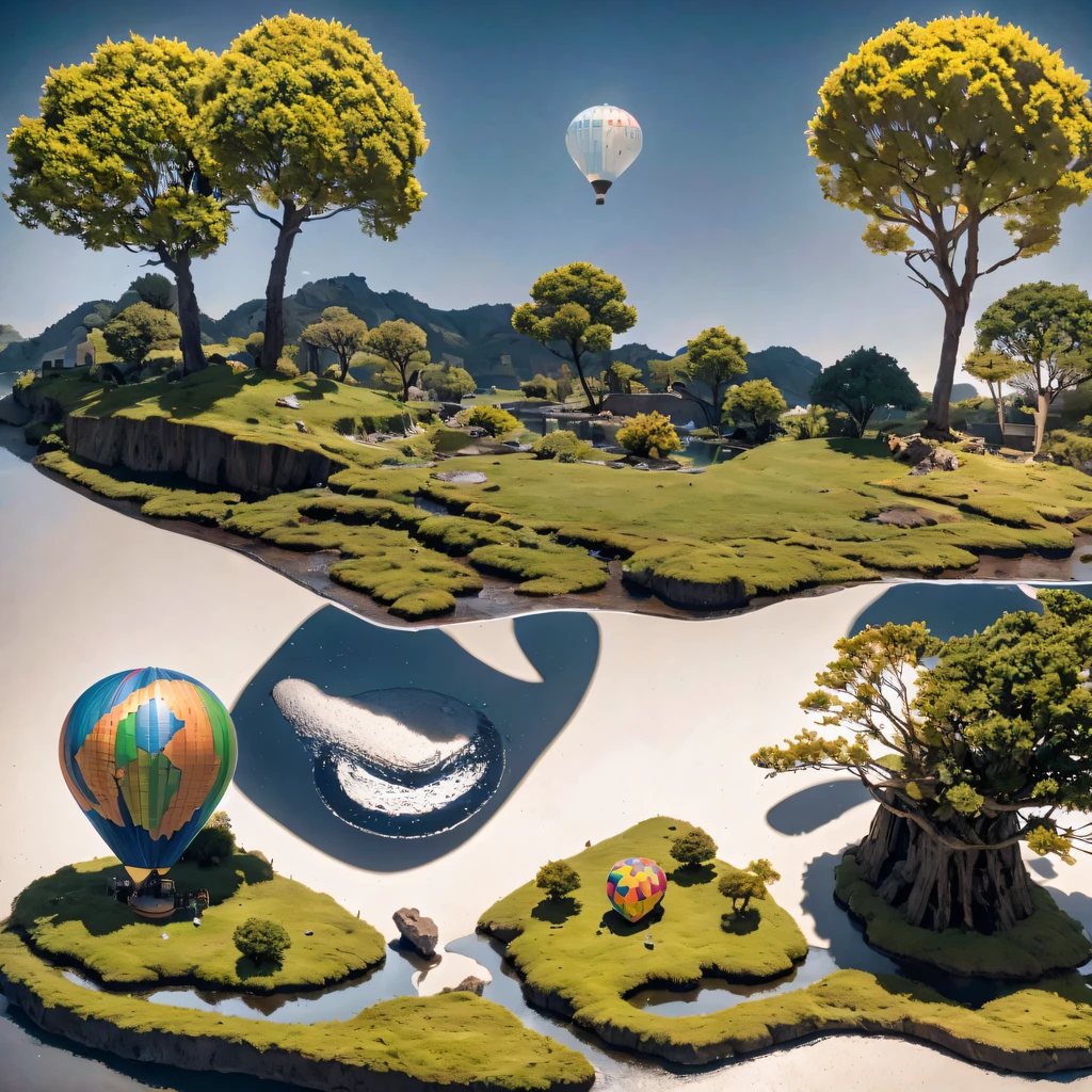 filmposter,Hot air balloon rift area in the alluvial plain of the Mohe River on Mars,rock candy, onyx, Nuclear Power Command, Hot air balloon helicopter, Platinum cruiser, yew, Red marble, Glow Gunboat, Hot air balloon space station 1:3 Models,mid day,Cyberpunk hot air balloon art,Rembrandt light,Detailed depiction of a hot air balloon,macro shot,surface reflection,Hot air balloon HD detail,Dingdall effect,Light and shadow intensification,The light shines,particle fx,3D modeling of hot air balloons,Surface reflected light,detail-rich,Onyx crewneck gunboat hot air balloon