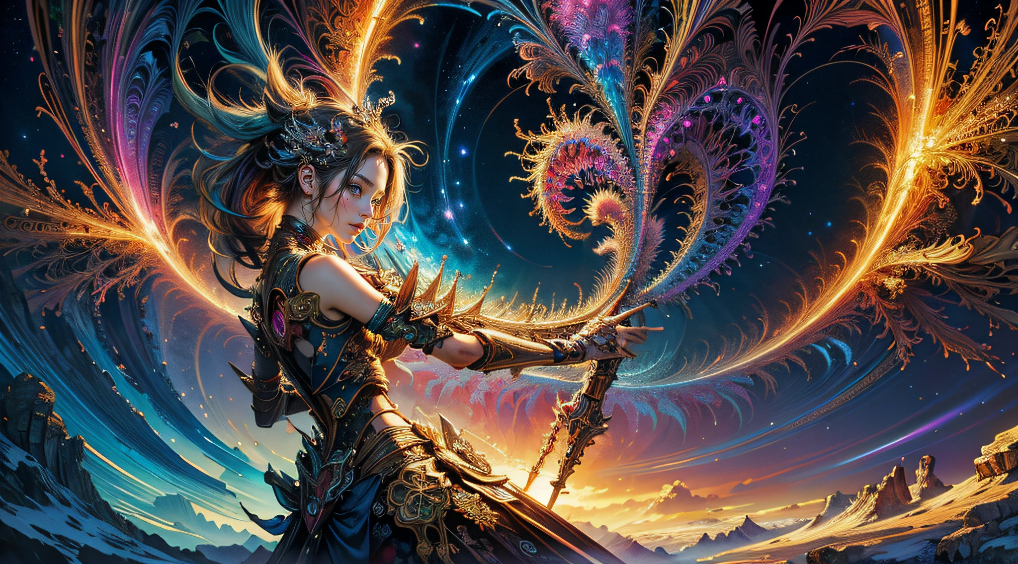 (masterpiece, top quality, best quality, official art, beautiful and aesthetic:1.2), (1girl), extreme detailed,(fractal art:1.3),colorful,highest detailed, antasy