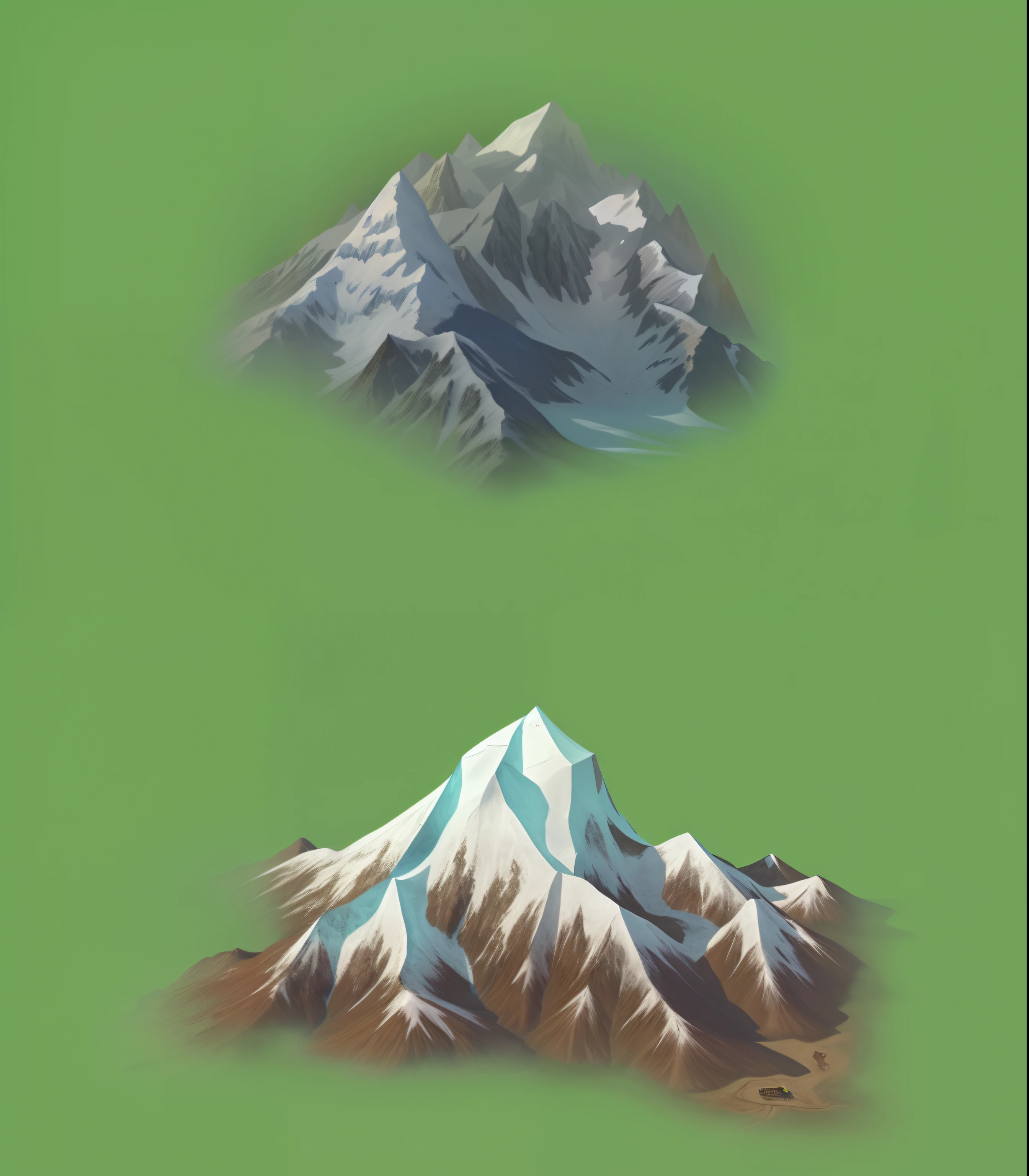 Mountain，snow mountains，ice mountain，Overlooking，quadratic element，Fairy style，gameicon，Game Mountain，