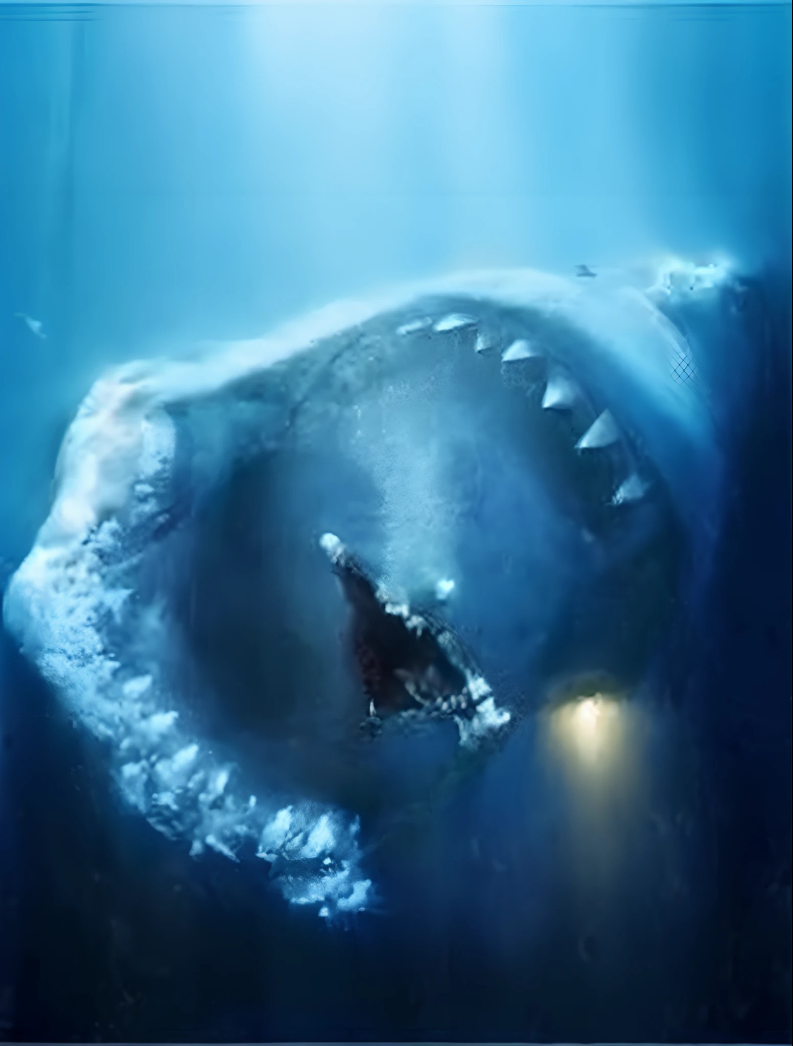 A man dives into the sea with a shark's mouth open, megalodon, my son! the jaws that bite, sharknado, Thalasophobia, sharknado, Megalophova, Jaws, Scary sea monster, Huge creatures, movie「sharknado」Still Photographs, Deep Sea Monsters, Marine behemoth