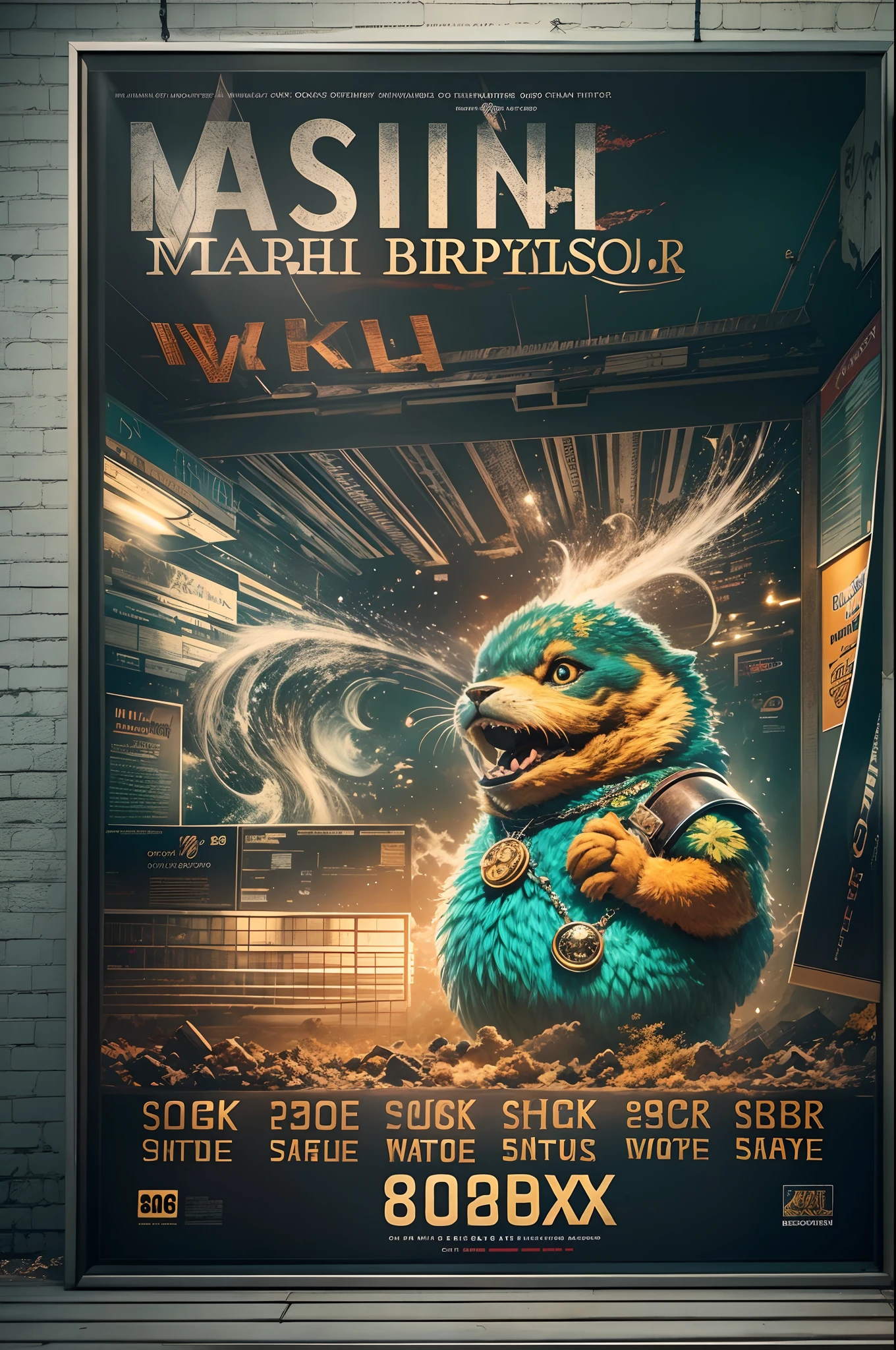 (Masterpiece, Best quality), 8K wallpaper, Highly detailed, poster for,((Movie promotional poster )),advertising billboard,Advertising lightbox display,Exhibited