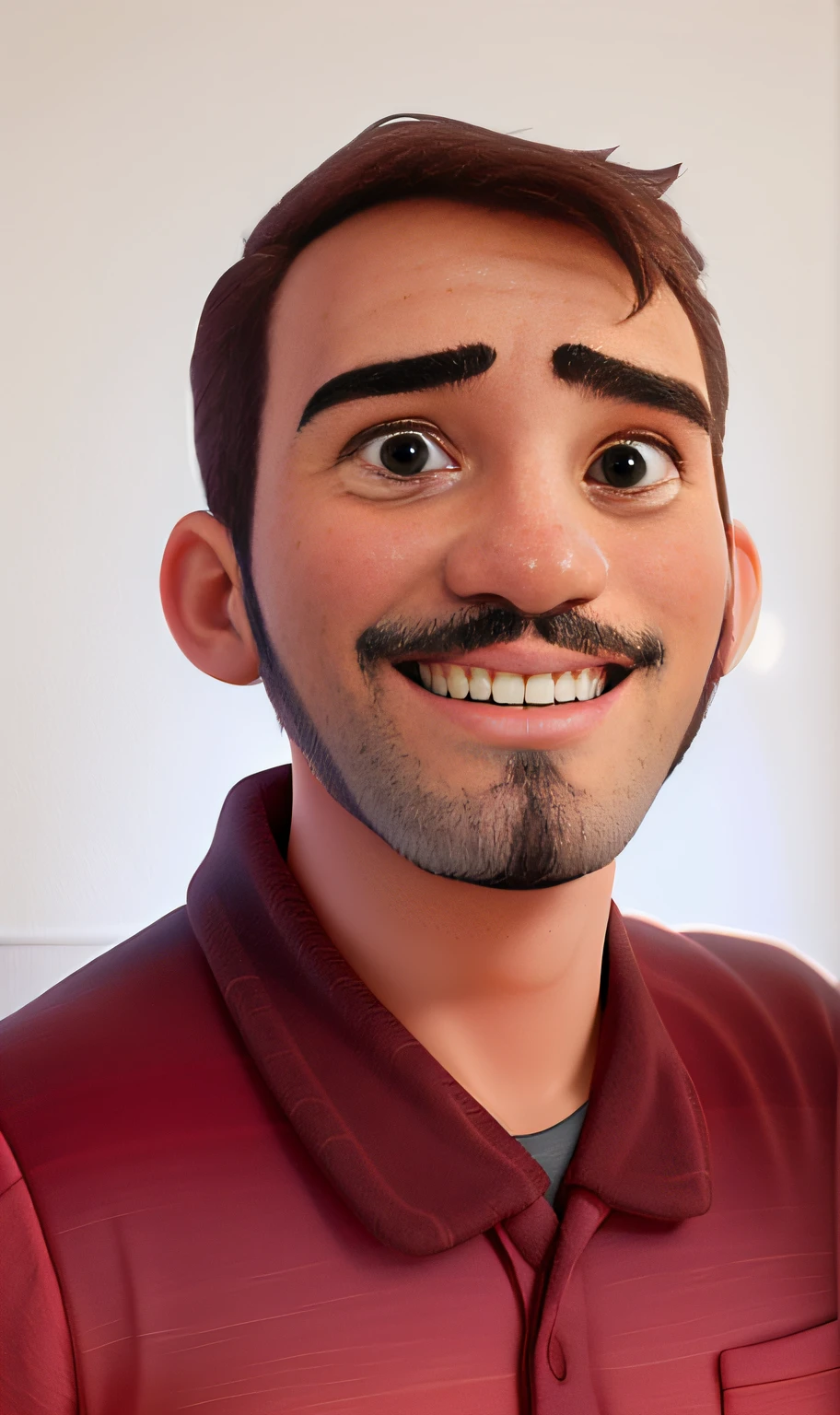 desenho inspirado na disney em 3d/ homem 30 anos com a barba curta, illuminated by the light of a lamp, contra o pano de fundo de uma biblioteca.