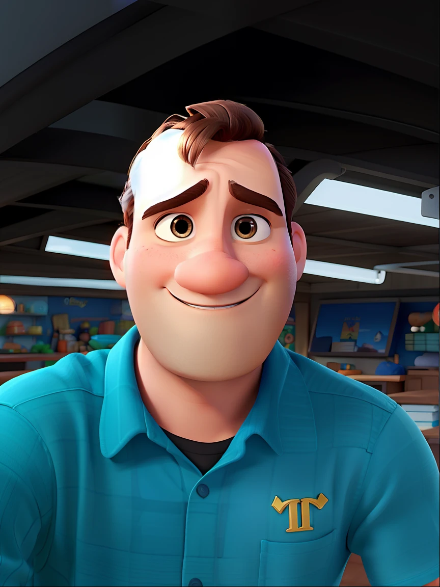 Um homem estilo Disney pixar, alta qualidade, melhor qualidade