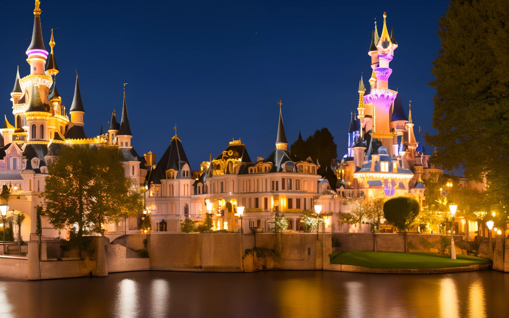 Chateau disneyland paris nuit