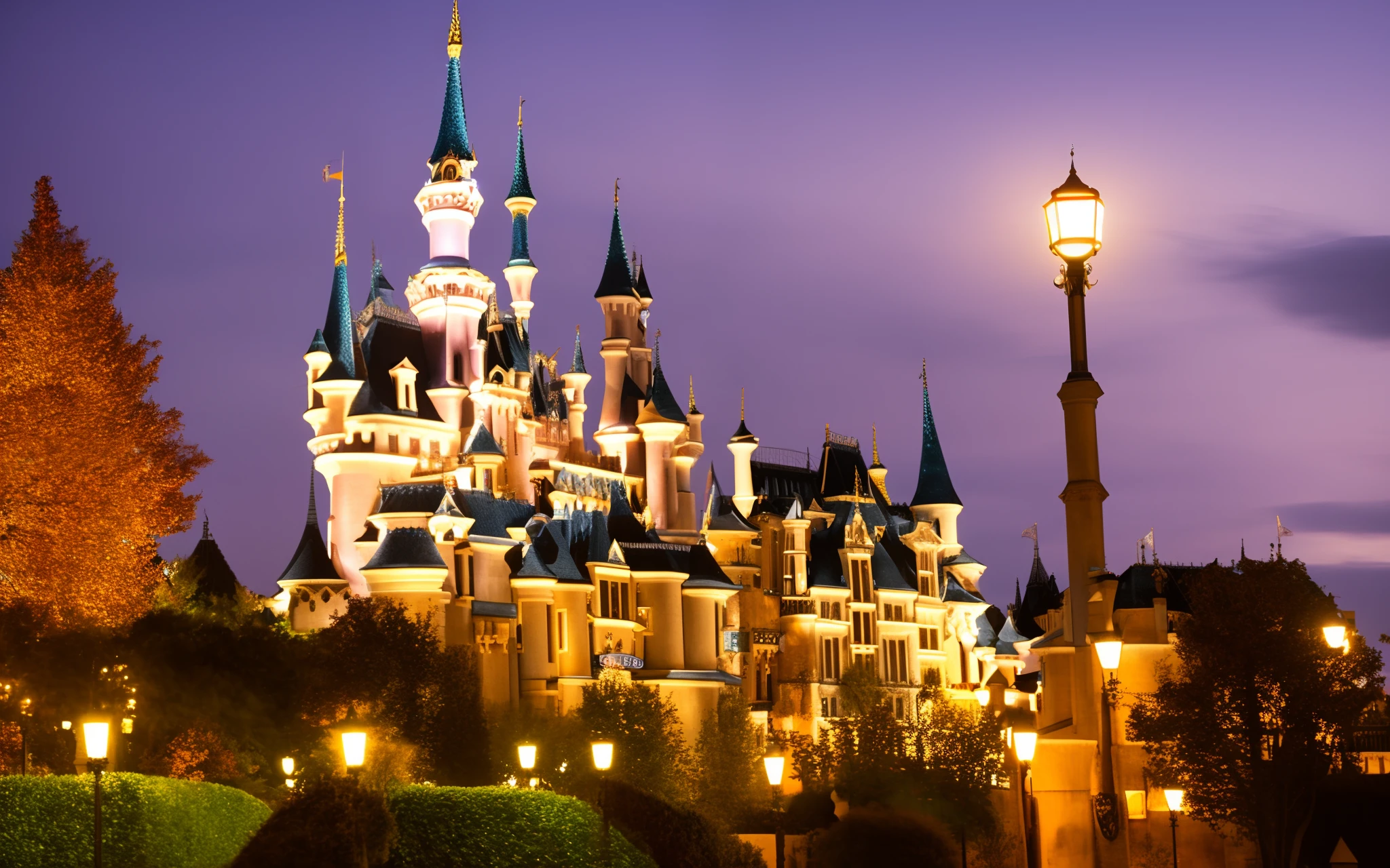 Chateau disneyland paris nuit