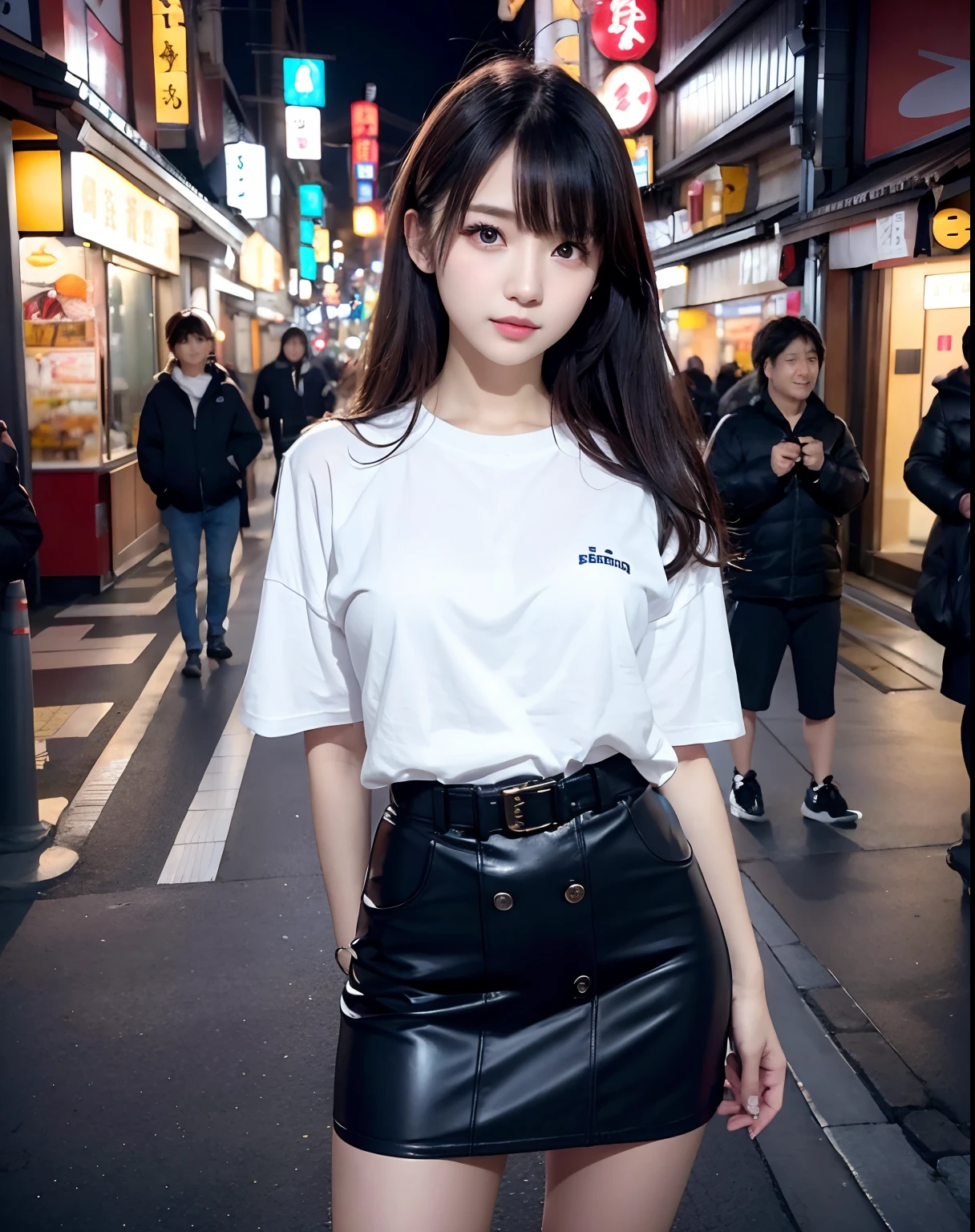 Woman in casual clothes posing for photo, beautiful japanese female,2guys、 18year old、Stand on Neon Street、rcasual、skirt by the、Sexy Girl, gorgeous  japanese model,, Lovely woman, goddess of Japan, Young Japan Woman, a japanese girl, A Japanese Lady, beautiful sexy woman photo, beautiful goddess, Beautiful Japan Woman, jaw-dropping beauty、Inviting eyes、