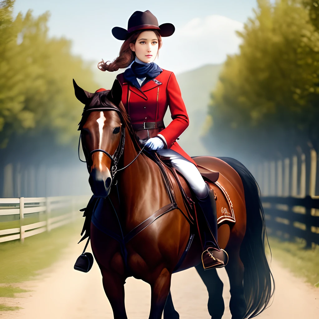 Femme sur un cheval
