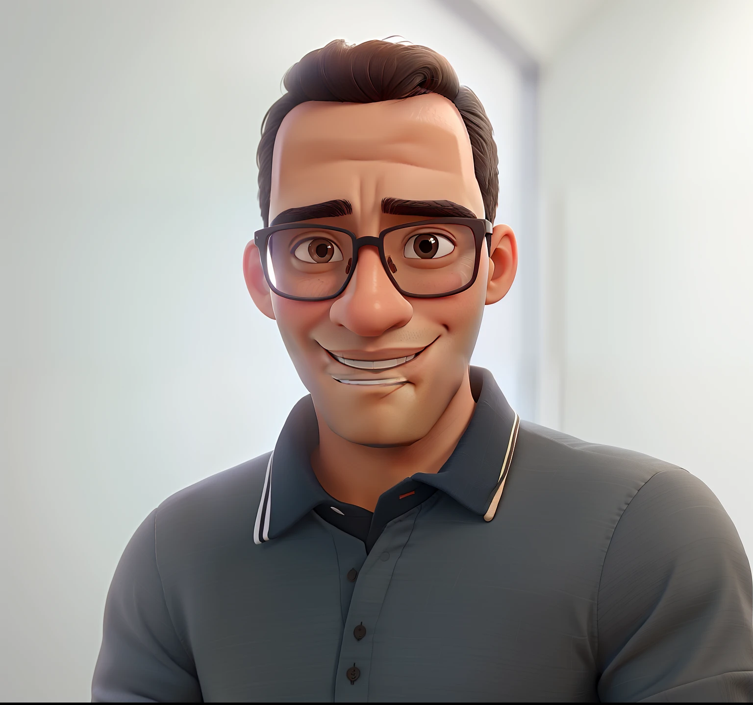 Man in glasses, pele morena clara, pardo, round lens glasses