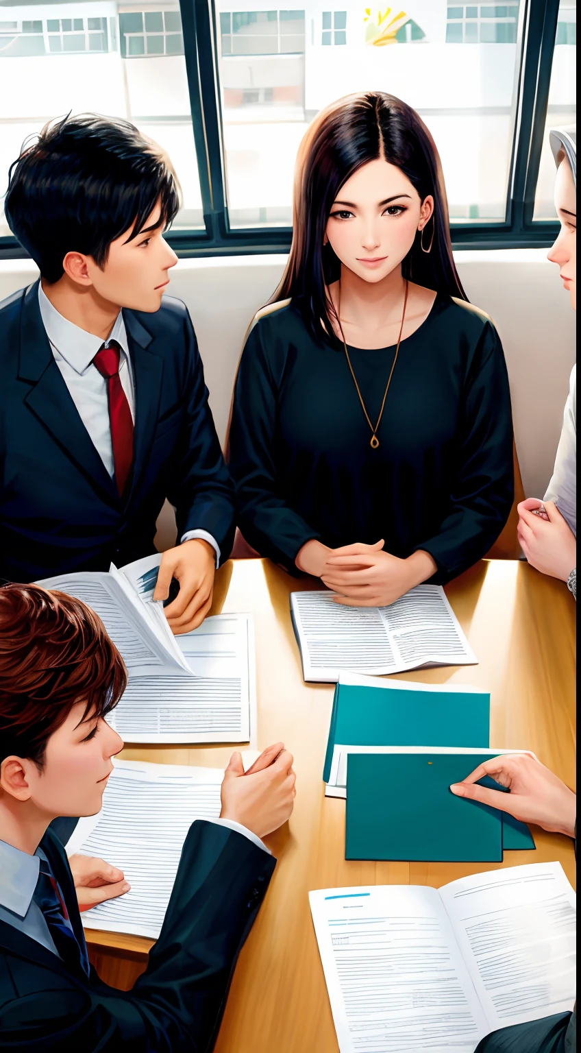 Meeting with 5 people