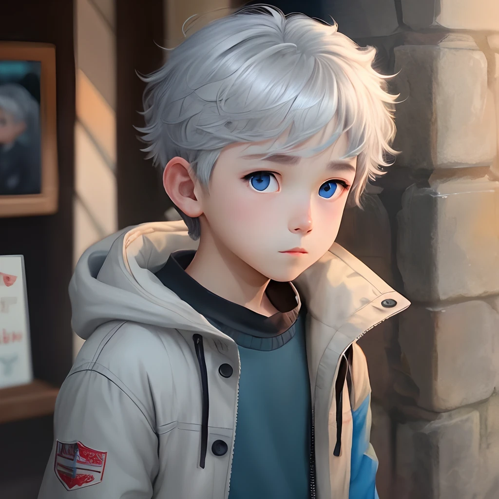 grey hair
Blue Eyes
Ditome
boy