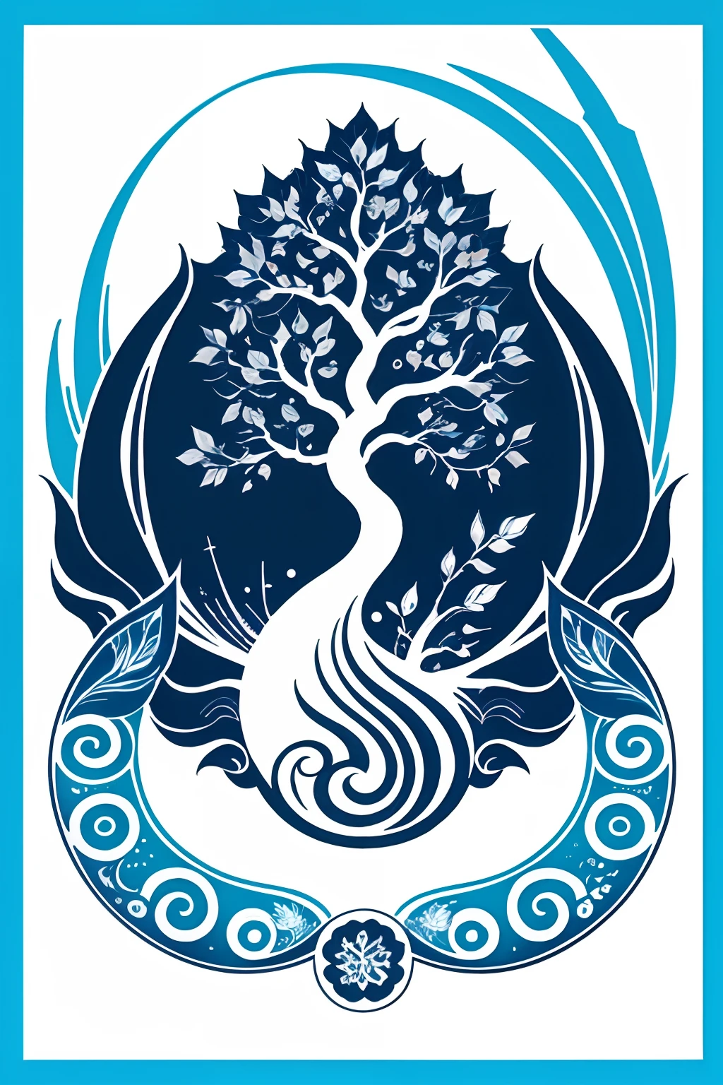 logo of the organization engaged in ecoprotection, nature retreat
calligraphic flow, on a white background