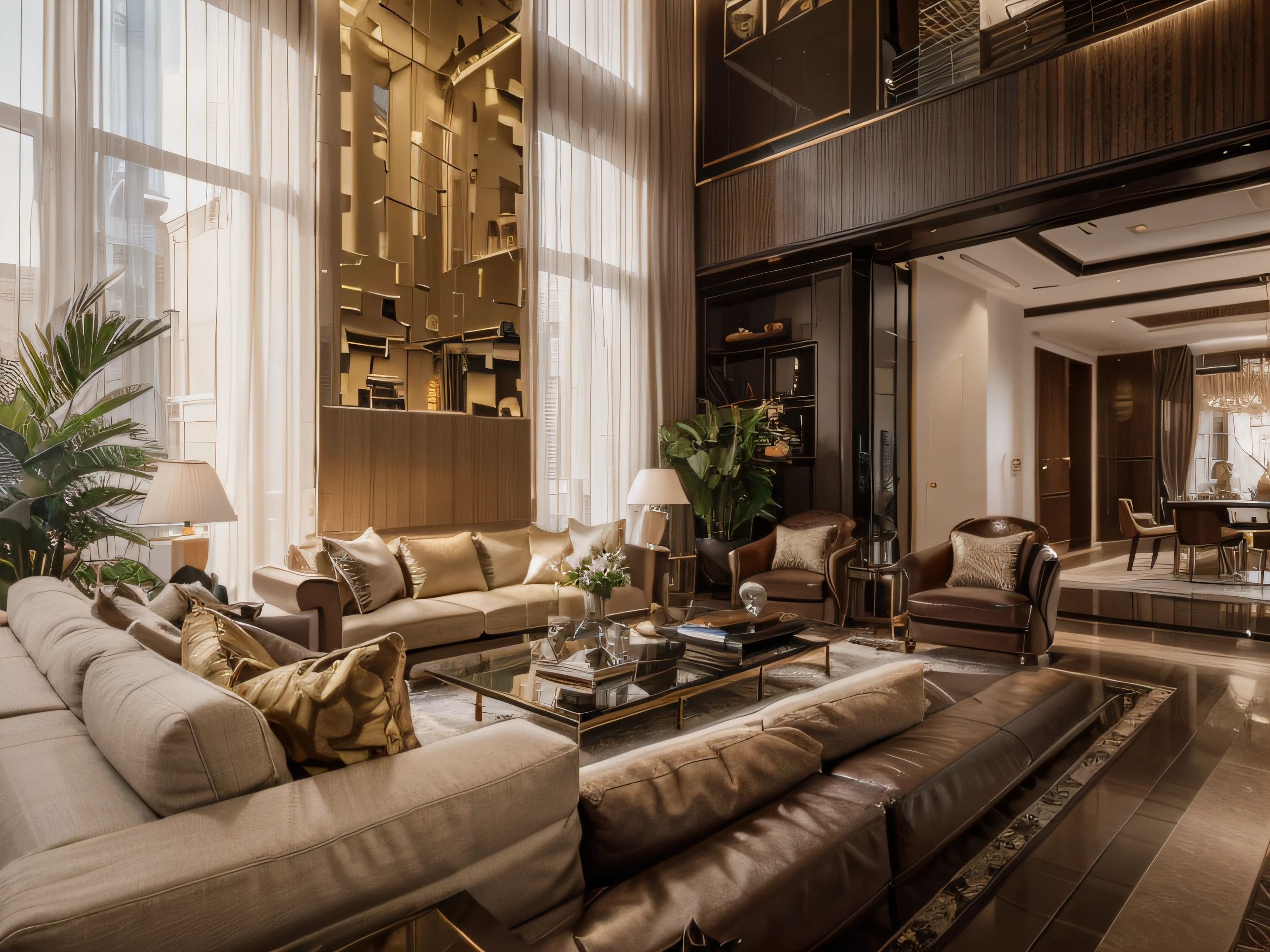 a view of a living room with a couch, chair, coffee table and television, luxurious environment, precise architectural rendering, popular interior design style, high quality rendering, excellent 3d render, apartment design, elegant and refined, insanely detailed rendering, luxury condo interior, Modern living room, realistic 8k render, in style of 3d render, Modern style，masterpiece, highres, Modern living room, Modern home, Simple style, Verism, ray tracing, Sony FE GM, Sony FE, Nikon, Canon, UHD, ccurate, textured skin, high details, super detail, high quality, best quality, 16k, award winning