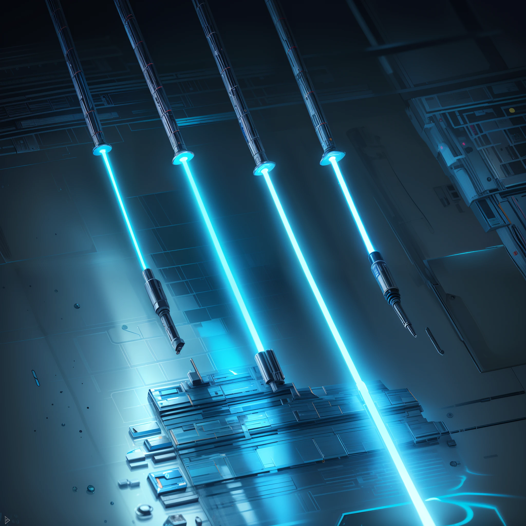 Aqua blue lightsaber