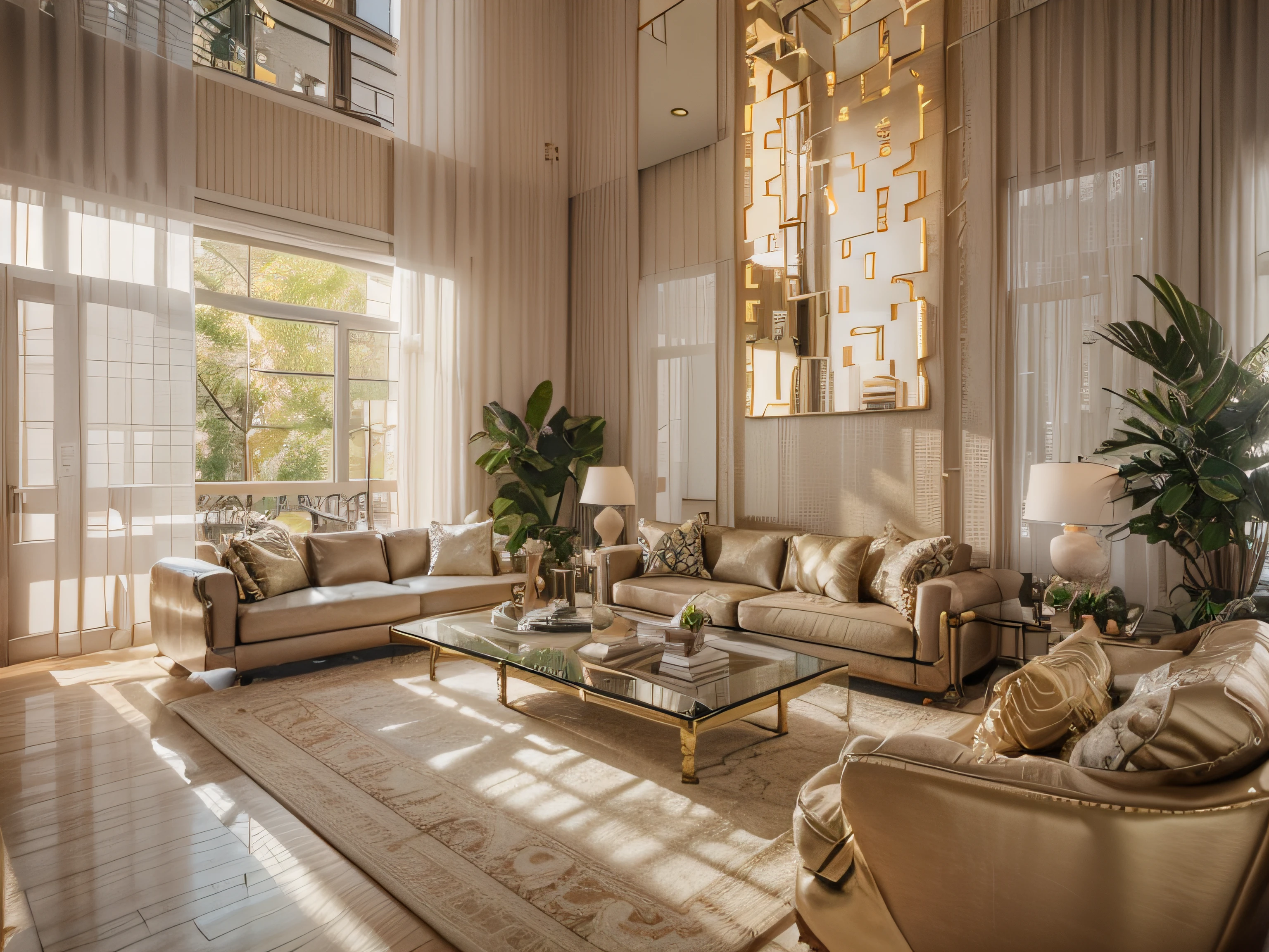 a view of a living room with a couch, chair, coffee table and television, luxurious environment, precise architectural rendering, popular interior design style, high quality rendering, excellent 3d render, apartment design, elegant and refined, insanely detailed rendering, luxury condo interior, Modern living room, realistic 8k render, in style of 3d render, Modern style，masterpiece, highres, Modern living room, Modern home, Simple style, Verism, ray tracing, Sony FE GM, Sony FE, Nikon, Canon, UHD, ccurate, textured skin, high details, super detail, high quality, best quality, 16k, award winning