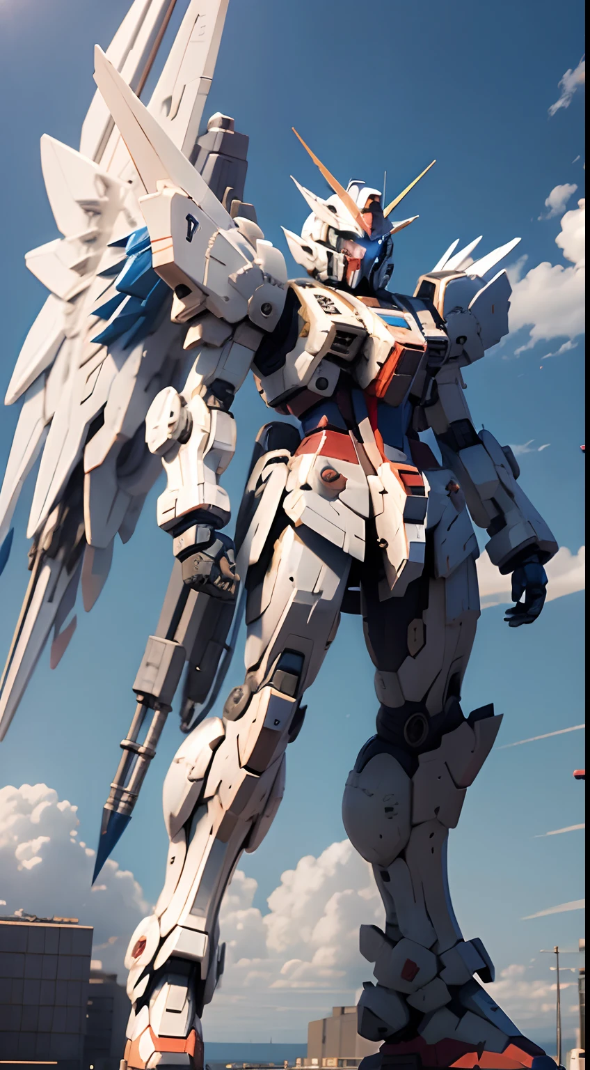 Gundam、Blue Sky Background、Full body like