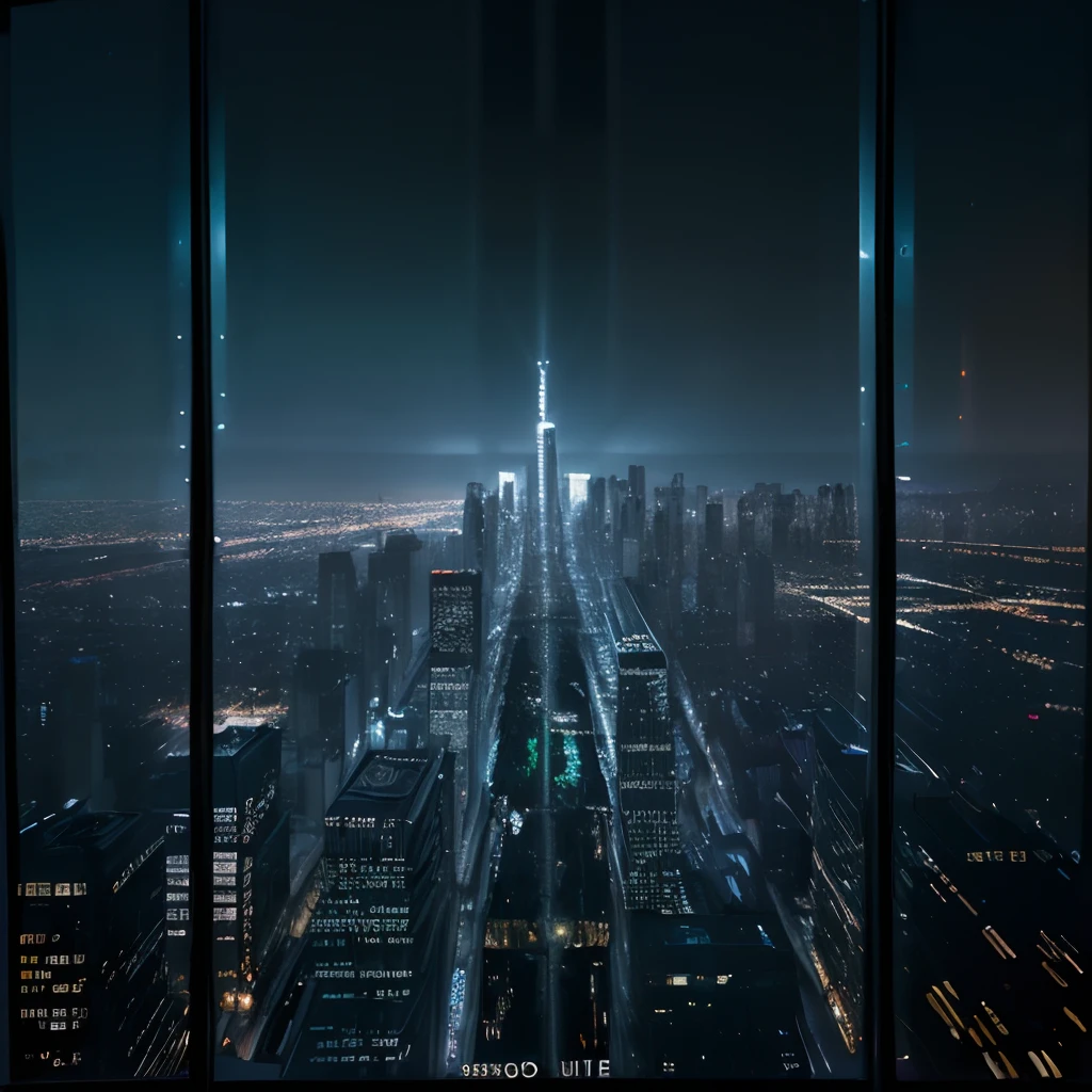 best quality,highres,(realistic,photorealistic:1.37),ultra-detailed,night city,skyscraper window,lights shining through windows,dramatic skyline,vivid colors,cityscape,urban,glowing lights,reflection,modern architecture,abstract shapes,impressive height,illuminated buildings,beautifully lit streets,metro area,neon signs,traffic motion blur,contrast between light and dark,nighttime atmosphere,hustle and bustle,energetic,metropolitan life,city lights sparkling,shadows and highlights,moonlit sky,steel and glass,reflection of moon on buildings,tall buildings reaching for the sky,urban jungle.