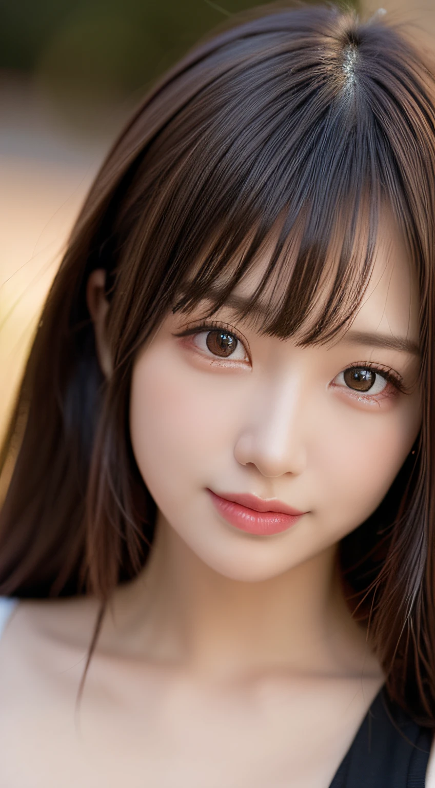 Best image quality, Focus, Soft light, Black hair, (Japanese)), (((Front, ))), (Depth of field), Ultra high resolution, (Real: 1.4), RAW photo, ((( 裸エプロン))), smiling face
