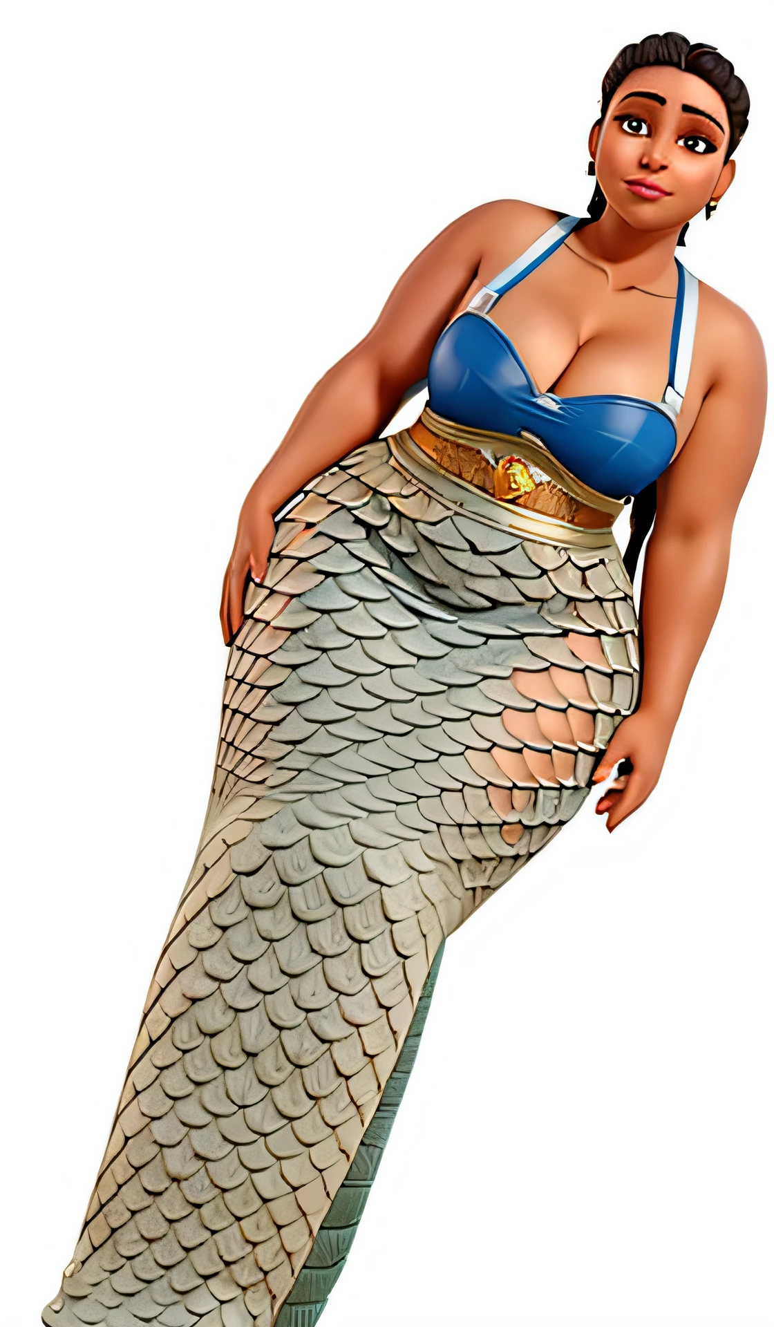 uma mulher de biquini e um rabo de sereia