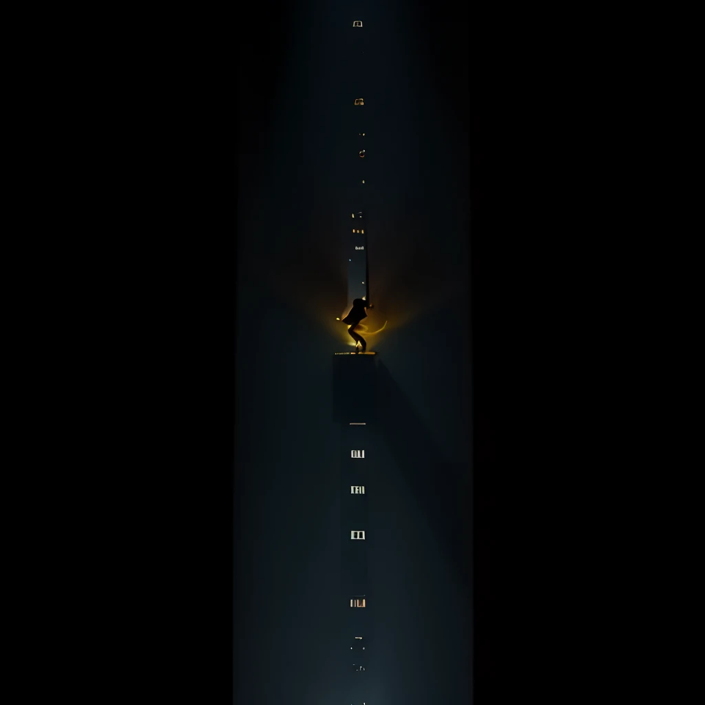 In the dark,The beauty is going to jump off the building