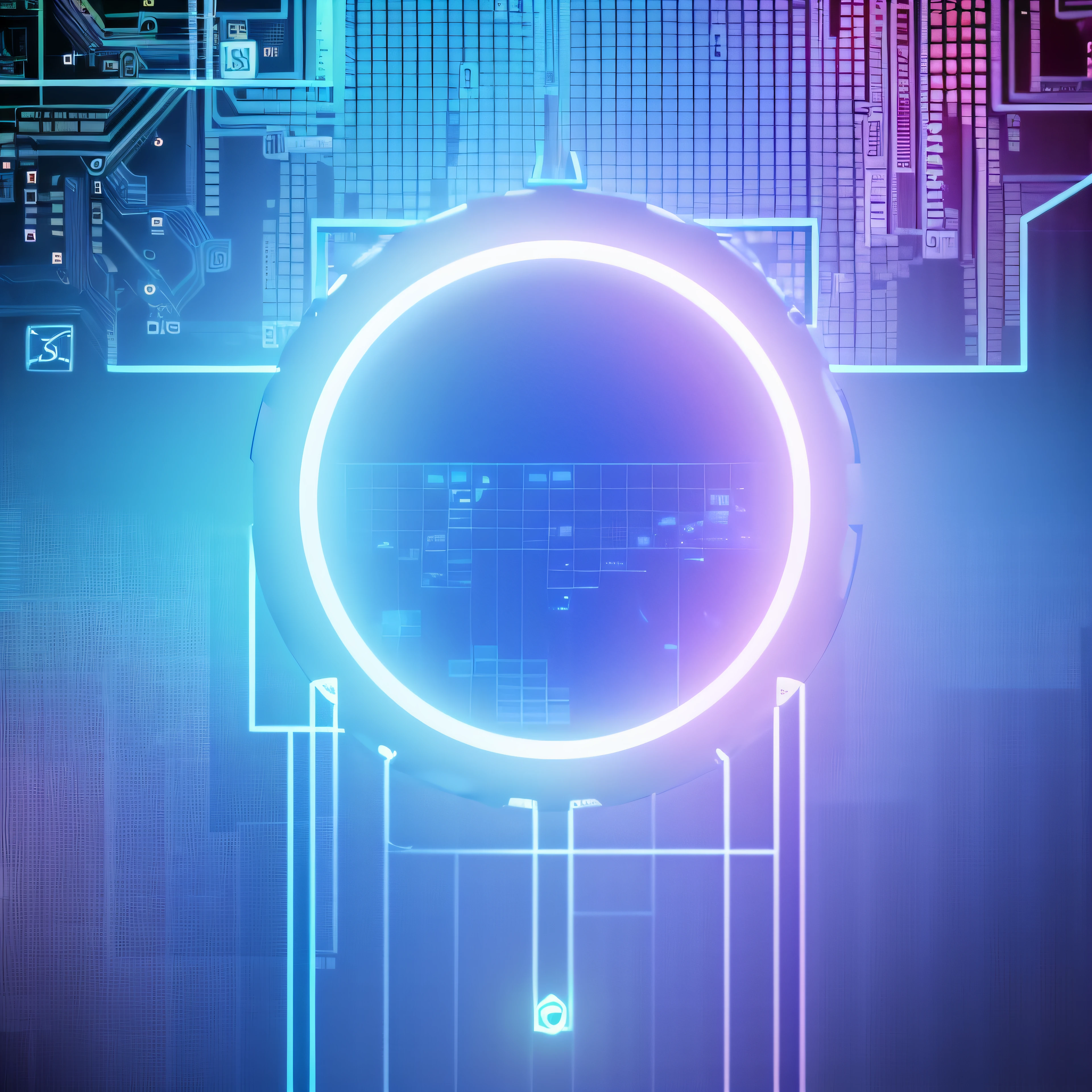 A highly detailed，Details, Detailed statistics , topquality，3D rendering analytics icons，Analyst icon，code in the air，Programming languages. icon, Hanging in the air. Inverted image，technology，glows blue，The blue-purple tone is filled with pastel-colored graphics，Simple background，
