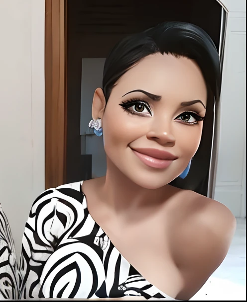 Princesa pixar, Disney negra, linda, cabelos curtos, olhos grandes