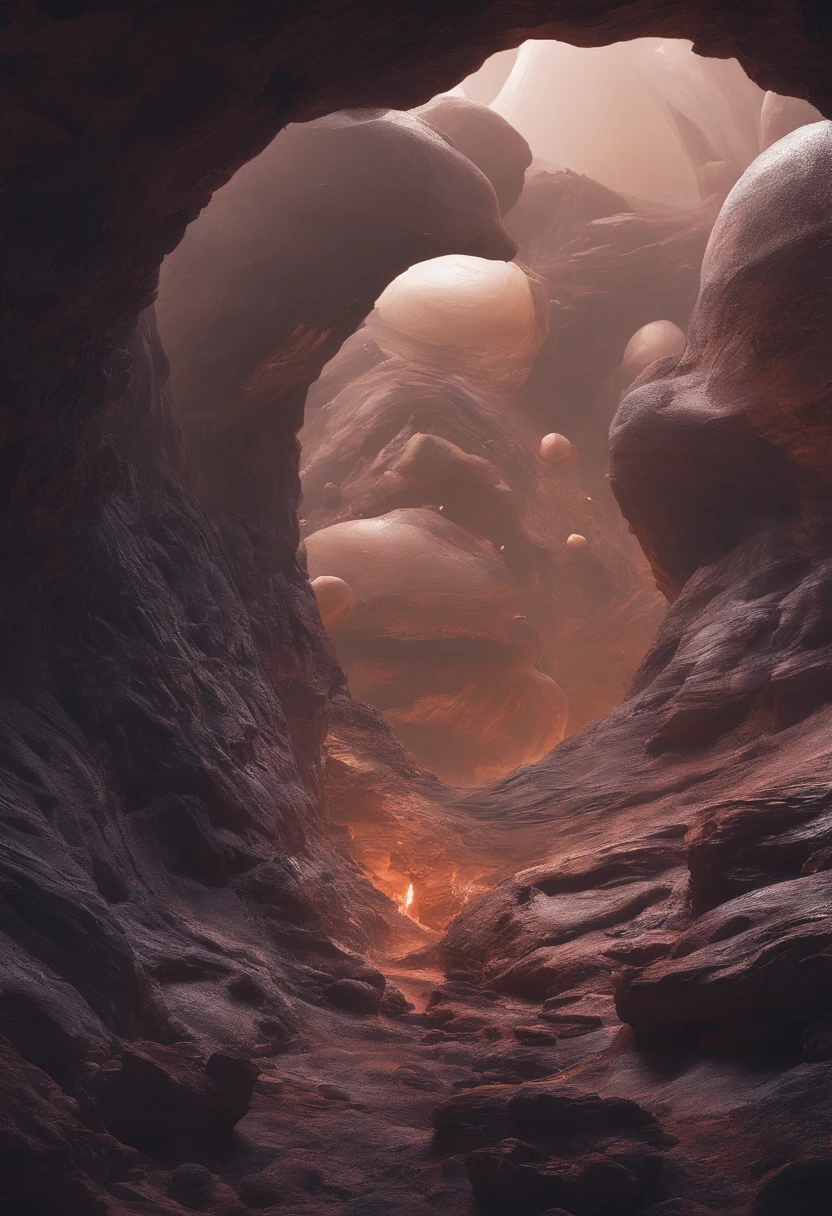 Search for alien eggs、Enter an unknown cave in search of alien eggs。