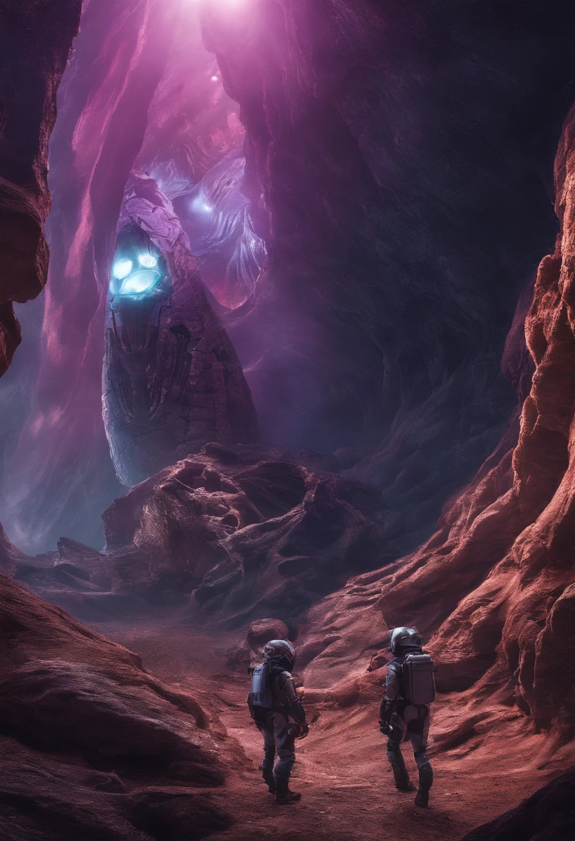 Search for alien eggs、Enter an unknown cave in search of alien eggs。