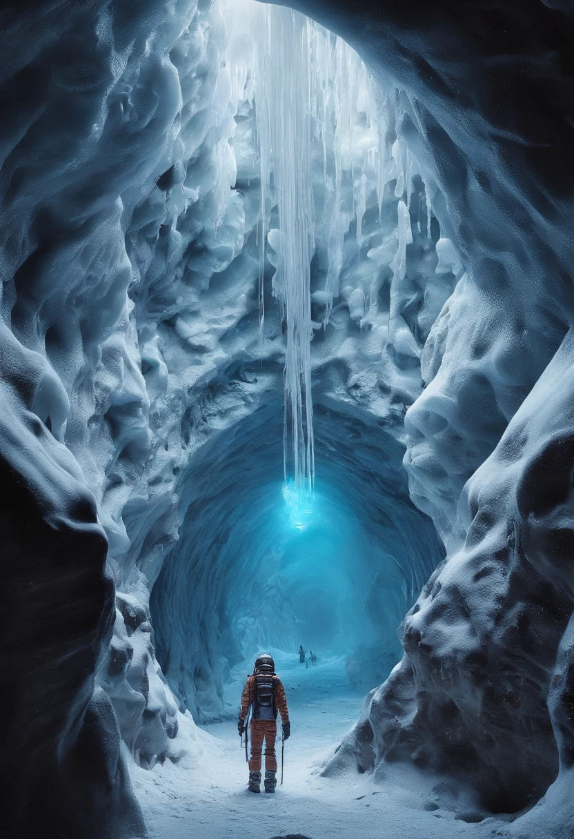 ice cave、Transparent Ice Wall、Search for alien eggs、Enter an unknown cave in search of alien eggs、Crashed spacecraft、Broken spaceship、Freezing spaceship、There are alien eggs、There are terrifying alien eggs