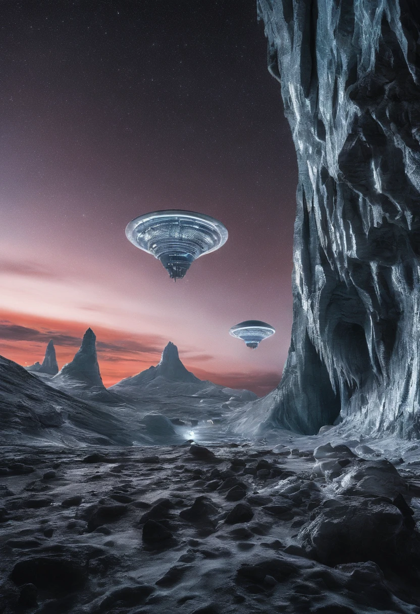 ice cave、Transparent Ice Wall、Search for alien eggs、Enter an unknown cave in search of alien eggs、Crashed spacecraft、Broken spaceship、Freezing a spacecraft、There are alien eggs、There are scary alien eggs、There are countless alien eggs in the spaceship、There are countless alien eggs