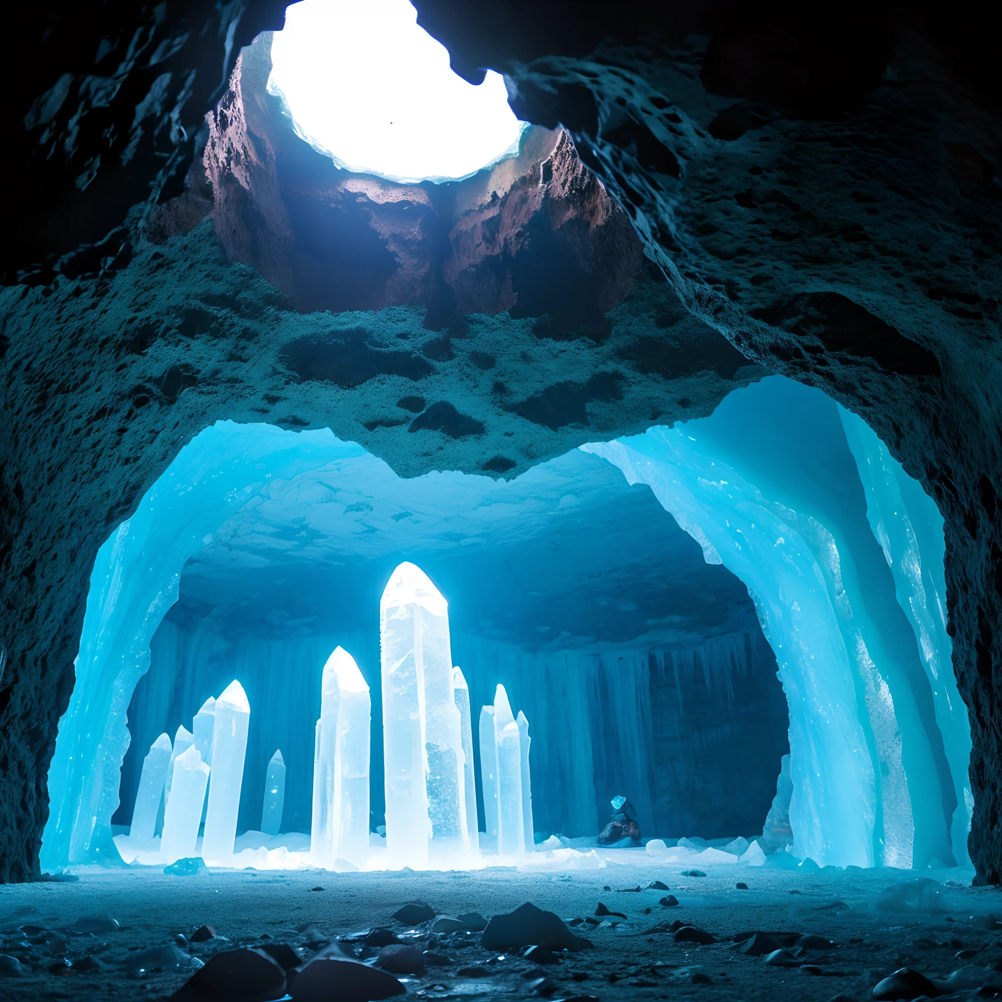 ice cave、Transparent Ice Wall、Search for alien eggs、Enter an unknown cave in search of alien eggs、Crashed spacecraft、Broken spaceship、Freezing a spacecraft、There are alien eggs、There are scary alien eggs