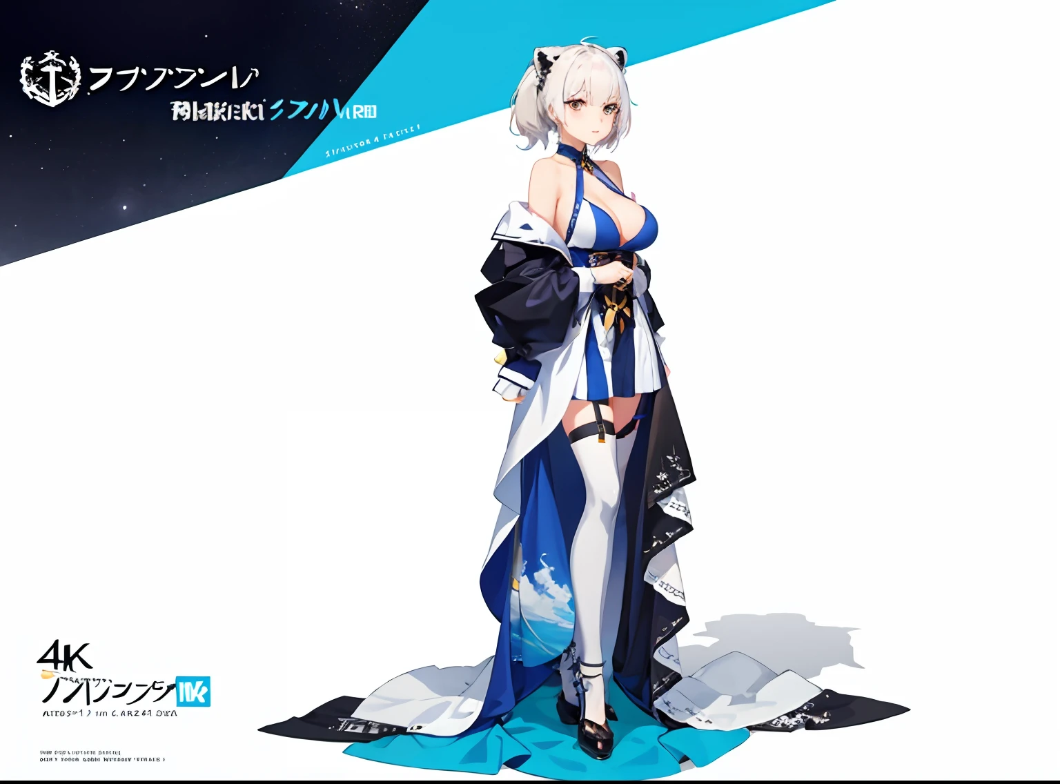 Anime girl with white hair and lion over her shoulder, best anime 4k konachan wallpaper, anime style 4 k, 4 k manga wallpapers, characters from azur lane, Anime Art Wallpapers 4K, Anime Art Wallpapers 4K, anime fantasy illustration, anime fantasy artwork, 4k anime wallpaper, Anime Art Wallpapers 8K, from the azur lane videogame