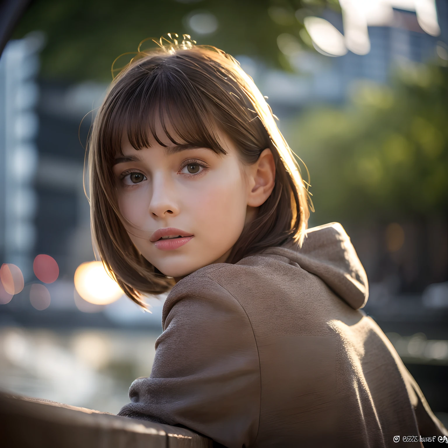 (Rotterdam:1.5), Whole body , ​masterpiece, top-quality, Raw foto, Photorealsitic, faces, unbelievable Ridiculous, beautiful a girl, cute little, shorth hair, depth of fields, hight resolution, ultra-detailliert, fine detailed, ighly detailed, extremely detailed eye and face, Sharp pupils, Realistic pupils, foco nítido, Cinematic lighting, robe blanche , Colossal tits, A sexy, big butts
