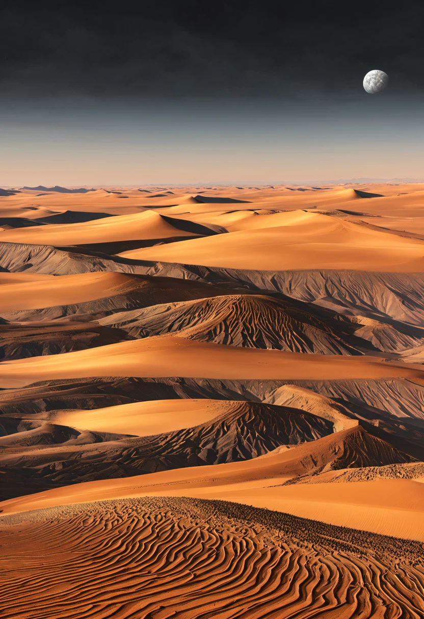 filmposter，Movie poster of the alluvial plains of the desert river on Mars，The alluvial plains of the desert river on Mars