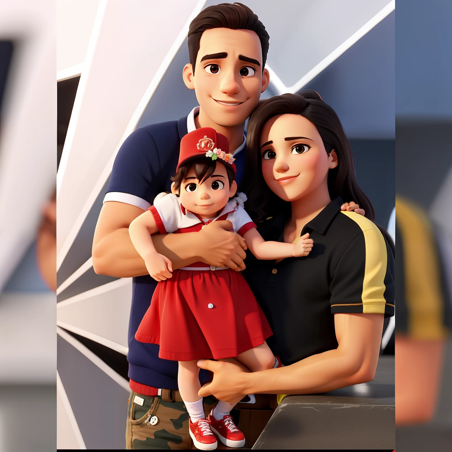 (highres,realistic:1.2),beautiful,cute busty mother and teen son standing in a bedroom,bright and colorful,soft lighting, sexy couple