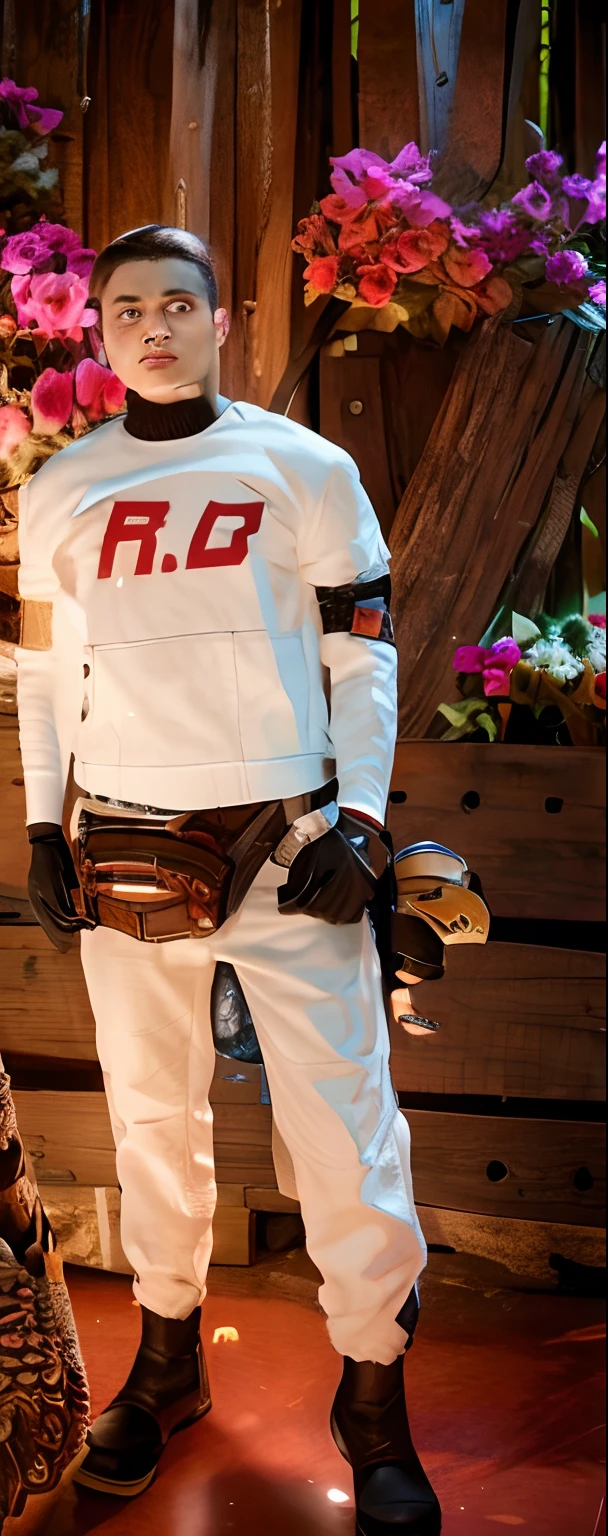 brunette hair, male, red eyes, Serious expression, Monster hunter style, Hand-held sword, Ruffian, high details realistic face