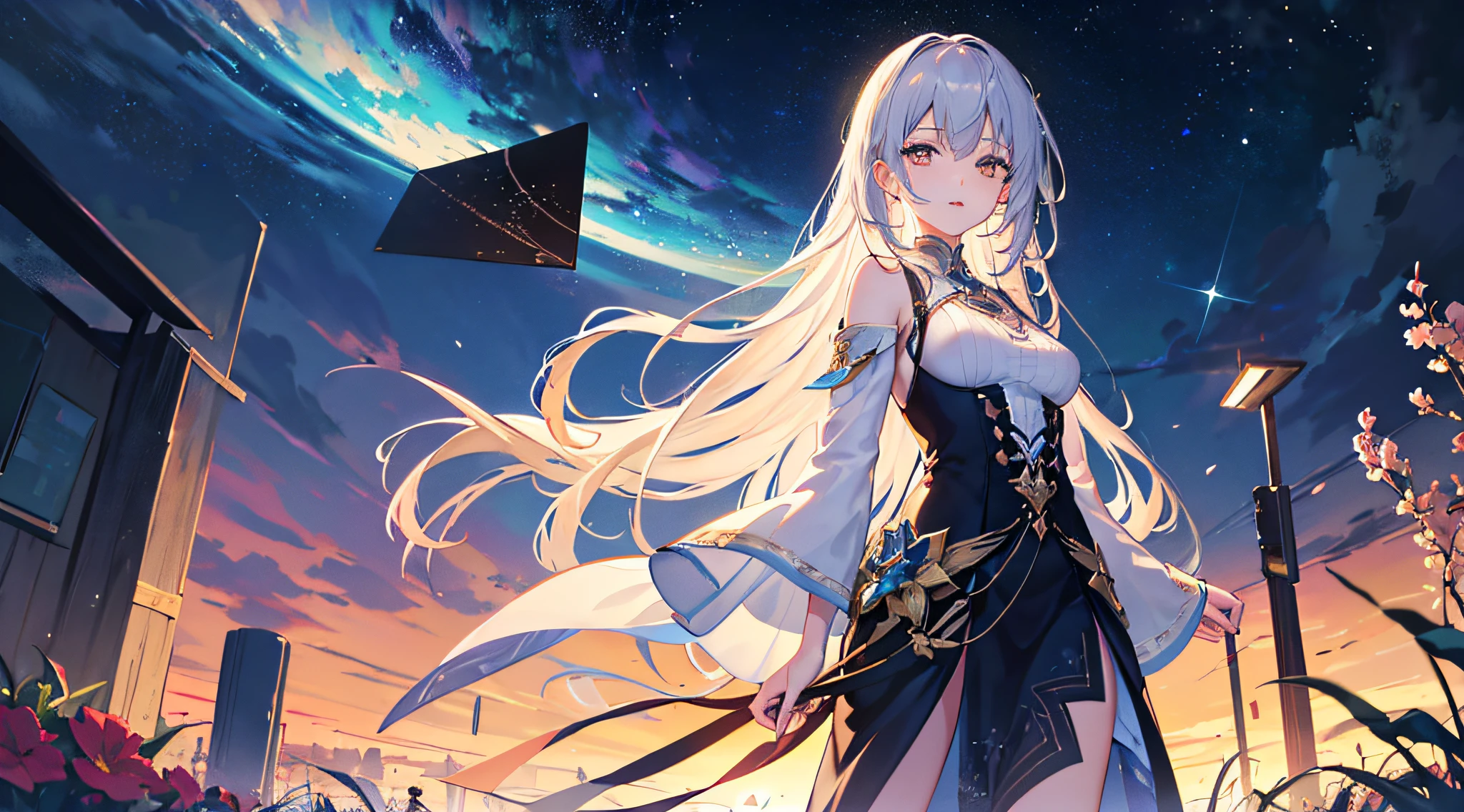 A girl reaching her hand towards the sky, mesmerized by the sparkling stars, radiates an aura of awe and wonder. She stands in a lush garden surrounded by vibrant flowers and lush greenery, creating a harmonious and serene atmosphere. The girl's eyes are beautifully detailed, filled with curiosity and a touch of mystery. Her lips, also meticulously depicted, evoke a sense of tranquility with a gentle smile.
The artwork is created using a combination of mediums, blending traditional painting techniques with elements of digital illustration to produce a breathtaking visual experience. The attention to detail is of the highest quality, with ultra-detailed features that captivate the viewer's gaze. Every stroke and brushwork is carefully executed, resulting in a masterpiece that showcases the artist's skill and creativity.
The image quality is of the utmost importance, striving for the best quality possible. It is rendered in 4K resolution, ensuring every minute detail is crisp and sharp. The colors are vivid and vibrant, bringing the artwork to life with a sense of realism. Studio lighting techniques enhance the overall look and feel, providing depth and dimension to the composition.
The artwork's style can be described as a fusion of dreamlike etherealism and magical realism, emphasizing the enchanting beauty of the celestial realm. The use of soft, pastel colors creates a whimsical atmosphere, evoking a sense of enchantment and fantasy. The overall color palette is ethereal and celestial, featuring shades of cosmic blue, shimmering gold, and dusky lavender.
The lighting in the artwork is meticulously crafted to capture the celestial aesthetics. Soft, diffused light emanates from the stars, casting a gentle glow upon the scene. The artist expertly plays with shadows and highlights to create a captivating interplay between light and darkness, adding depth and dimension to the artwork.
With this prompt, Stable Diffusion will generate a high-quality and captivating image that embodies the beauty and mystique of touching the stars, blending elements of fantasy and reality into a stunning masterpiece.