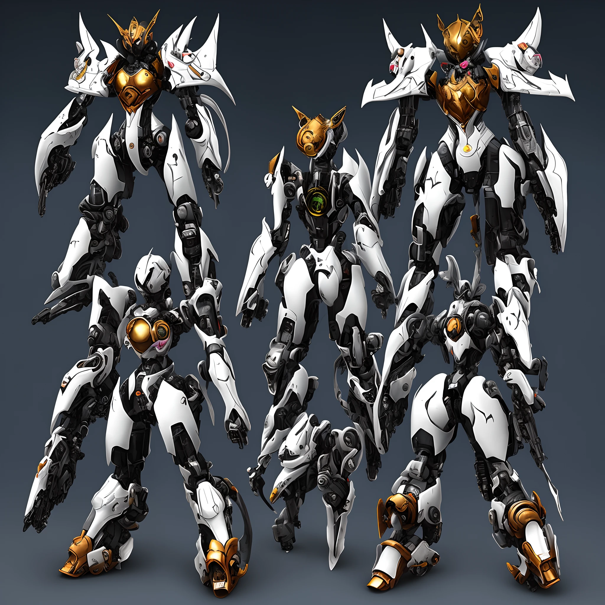 Black girl mecha anime armor