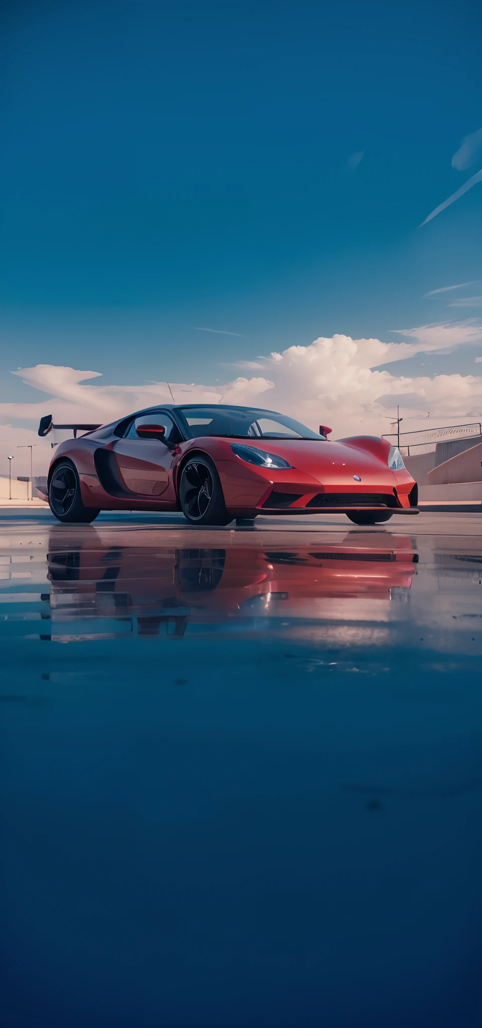 car is red color, high technology car, super car, 4k, realistic, high quality, smart car, beautiful car, cyberpunk car, dark wheels