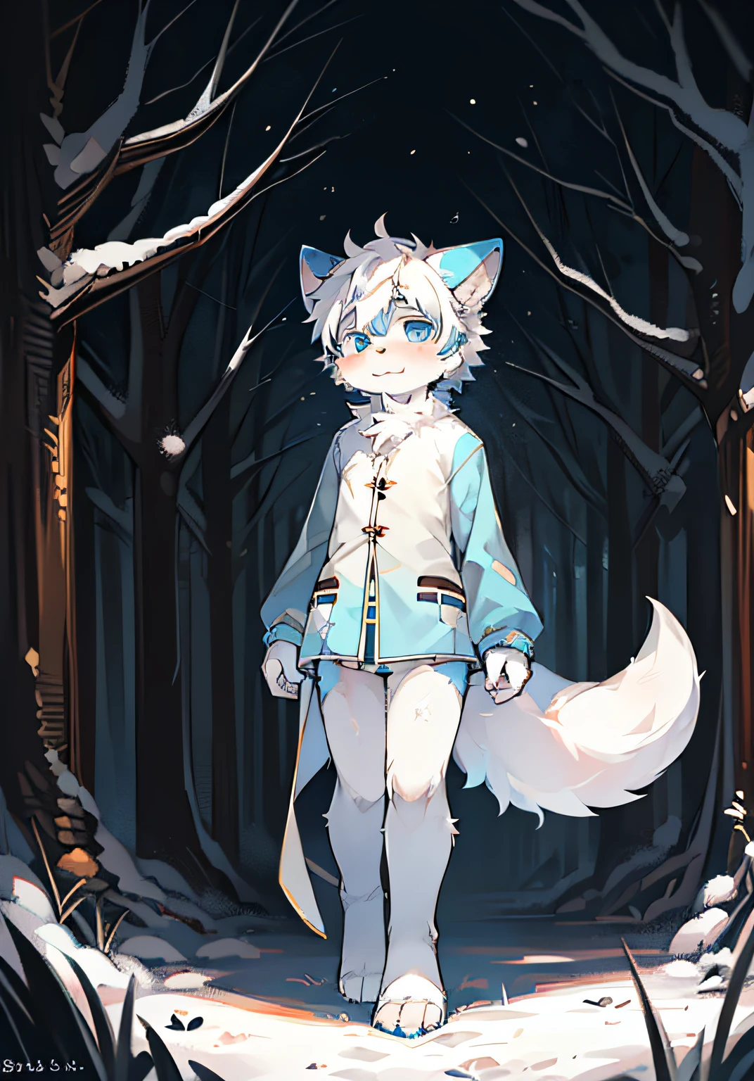 Masterpiece,High quality,abstract res,Digital painting\(artwork of a\), by Dagasi, Yupa,Kiyosan,(anthro,Fluffy fur,Character focus:1.1),anthro male cat,Short hair,Portrait , eyes with brightness, in a panoramic view, Character focus.(detailedbackground:0.7), 独奏, shaggy, shaggy male, malefocus, anthr,(Full Body Furry, Fluffy tail, White fur, Ice blue eyes, Gray hair:1.2), (felid,There is nothing inside the transparent raincoat,Exposing the testicles of the ,Squat:1.2),(External、Rainy days、trpical garden:1.1)
