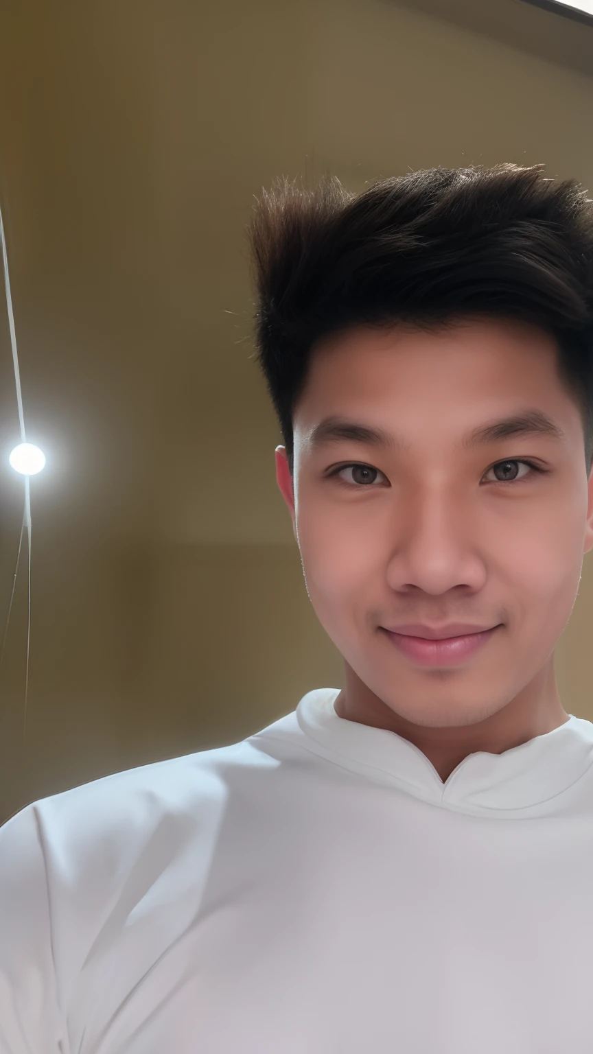 Indonesian guy face, smirking