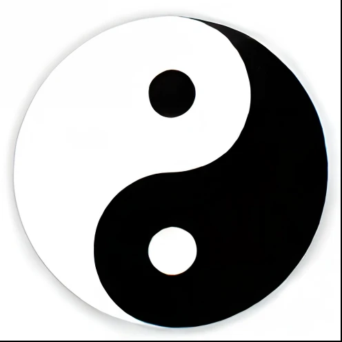 A yin yin symbol with two circles in the middle, Ying e Yang, Taoism, Yin Yang, em forma de yinyang, Chinese, taoist master, inspirado em Wu Wei, inspired by Shūbun Tenshō, Blue and white icon, Escolha Wu, Era, taoist, Yuan para Ter, Asian, budista, zun, ou