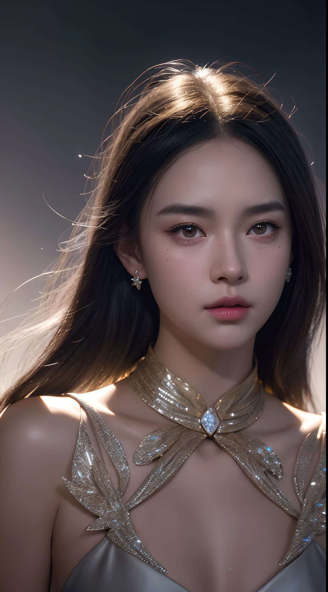 the face of a girl with notes of diamonds flying into her ear, wayne barlow, bao pham, donato giancola, larry elmore, masterpiece, trending on artstation, featured on pixiv, cinematic composition, beautiful lighting, sharp, details, hyper - detailed, hdr, 4 k, 8 k