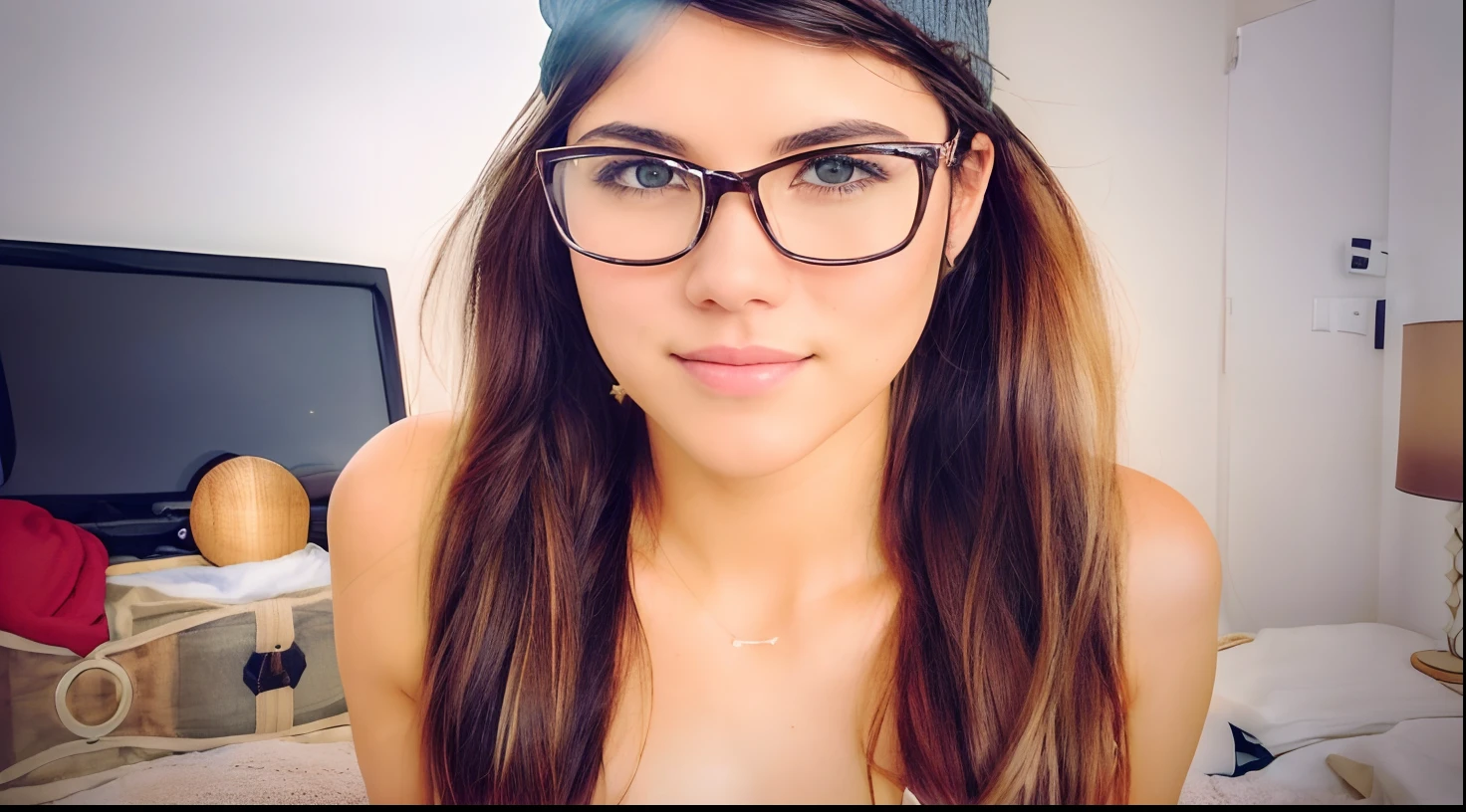 Realistic full body photo playing with her hairy vagina
of an eleven year old girl, white skin, chubby with
denim, in underwear
yellow, 80s style, wavy brown hair, black eyes with big eyelashes and freckles on her face, sweet appearance, wears prescription glasses and a backpack completely naked showing her vagina and breasts and in lingerie